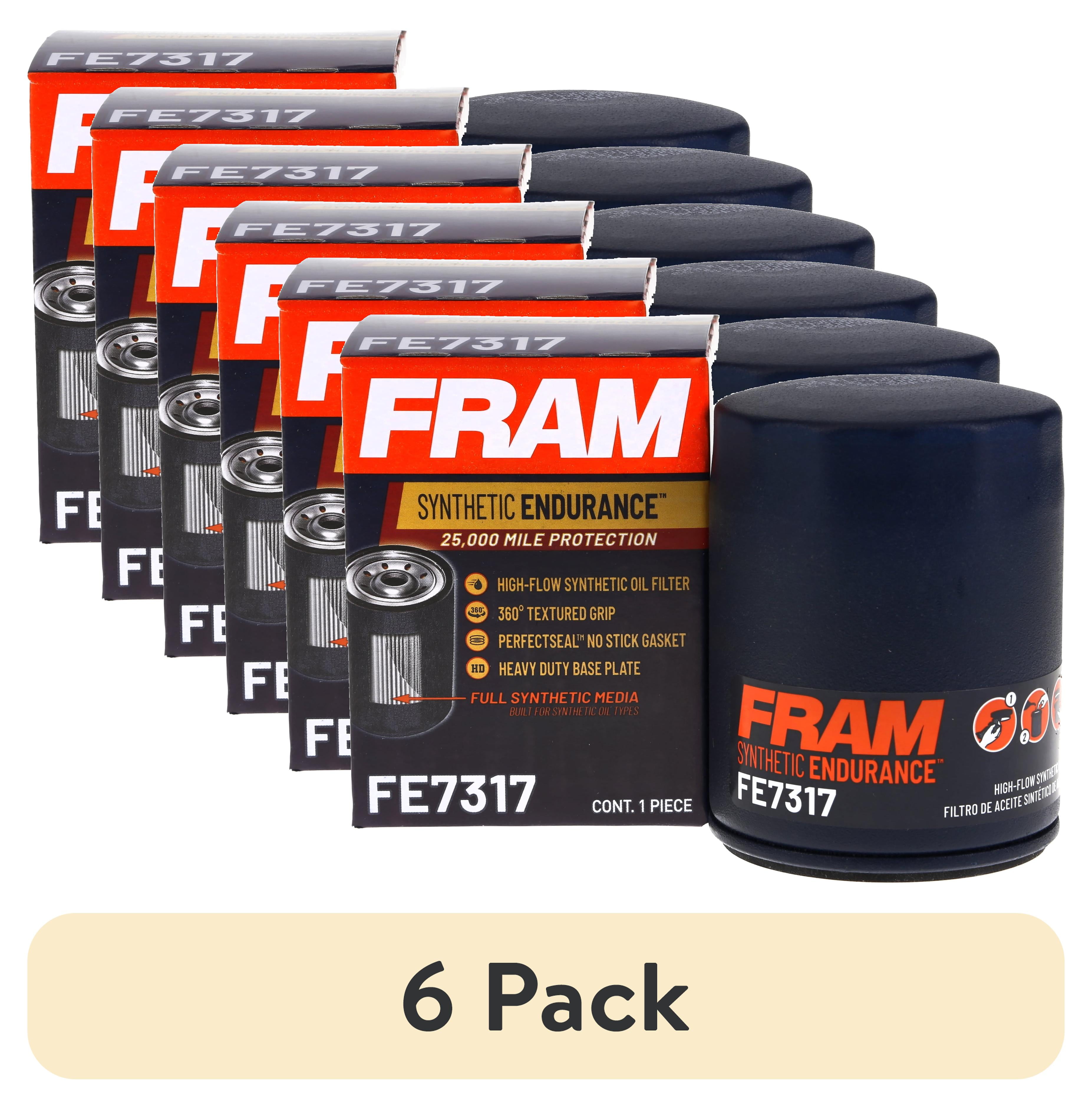 3 pack) FRAM Synthetic Endurance Premium Oil Filter, FE7317, 25K