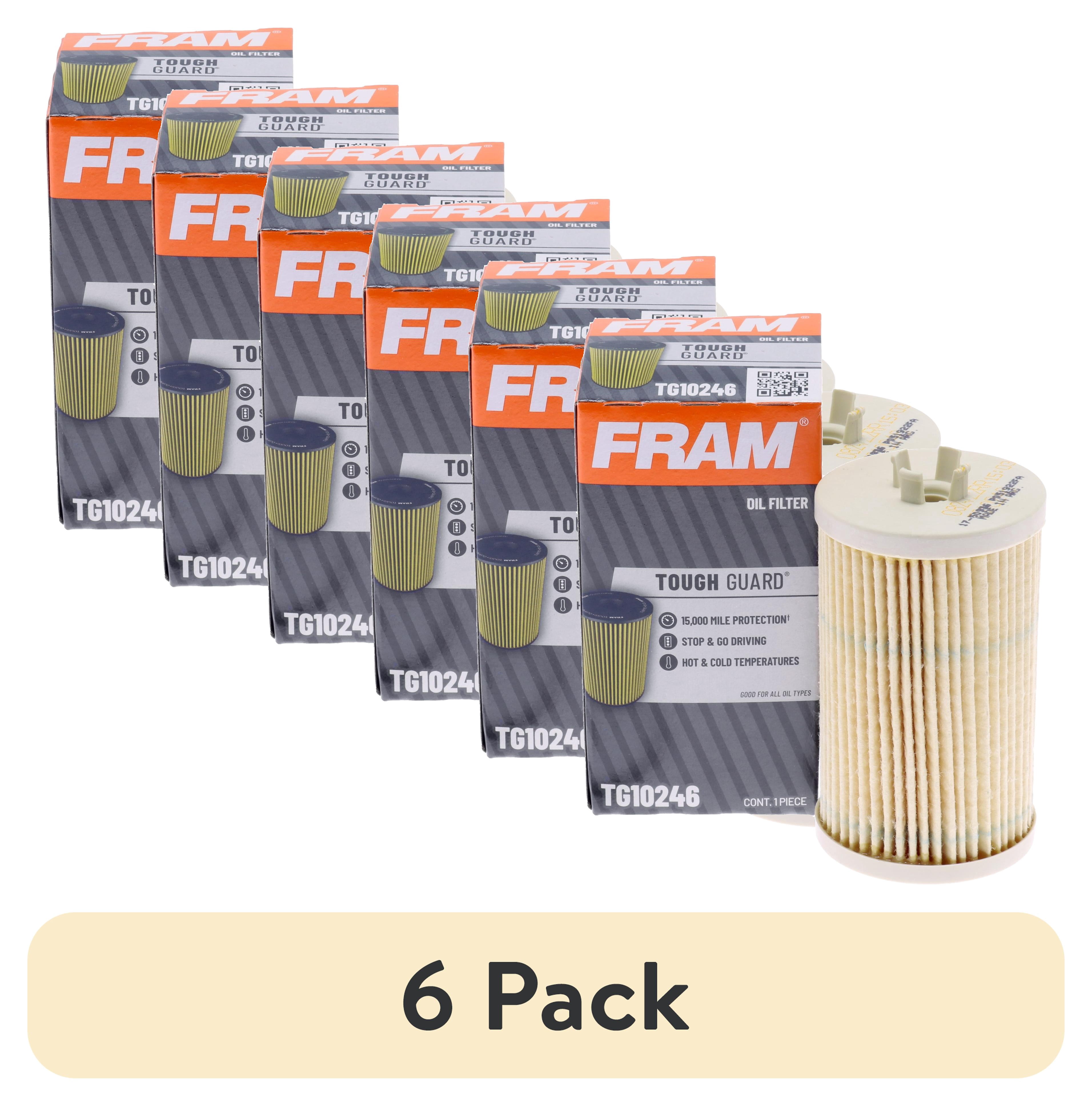 (6 pack) FRAM Tough Guard Filter TG10246, 15K mile Change Interval Oil Filter Fits select: 2011-2015 CHEVROLET CRUZE, 2015-2021 CHEVROLET TRAX
