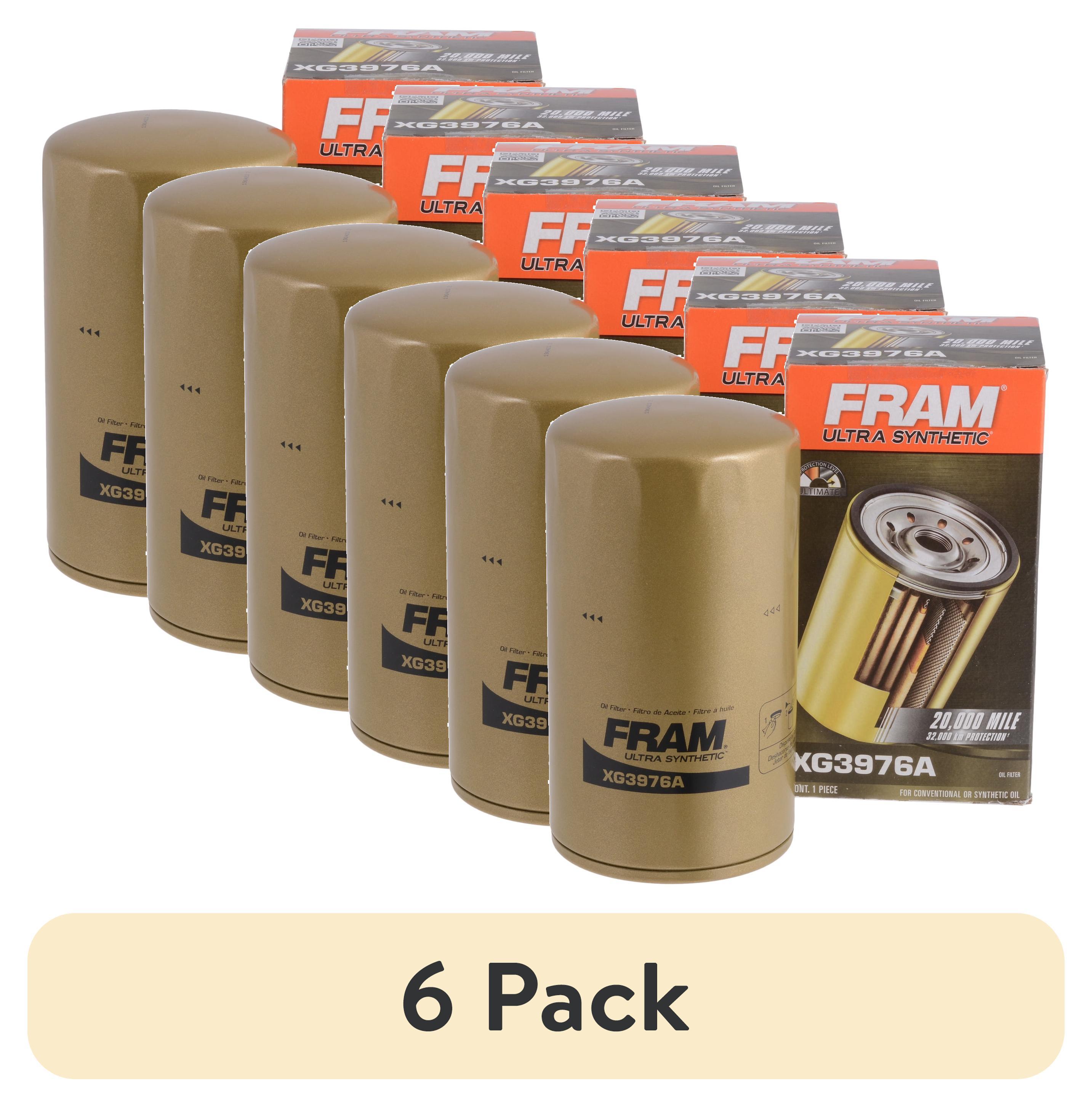 (6 pack) FRAM Ultra Synthetic Oil Filter, XG3976A, 20K mile Replacement Filter for Select Vehicles