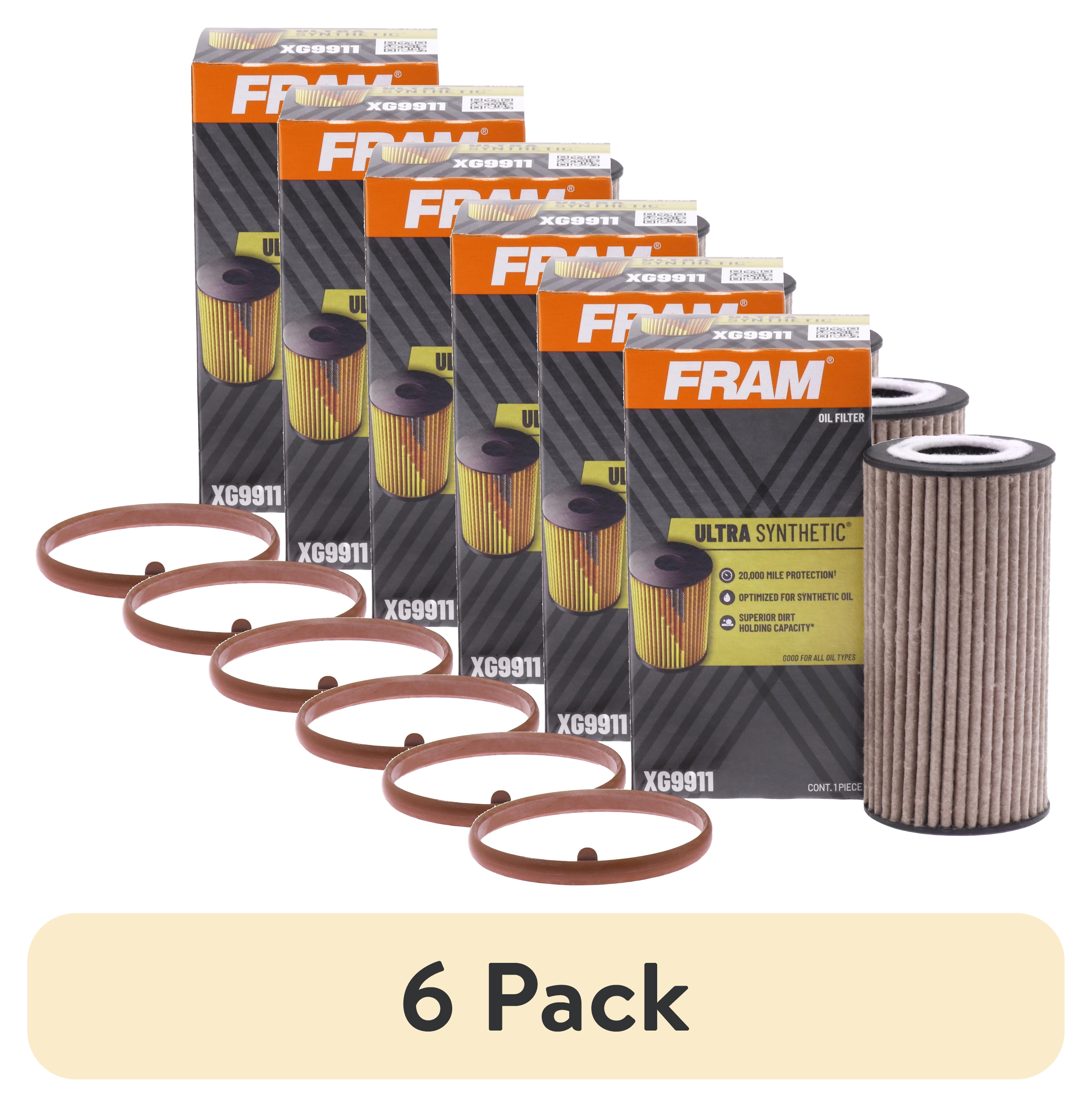 (6 pack) FRAM Ultra Synthetic Oil Filter, XG9911, 20K mile Replacement Filter for Select Vehicles