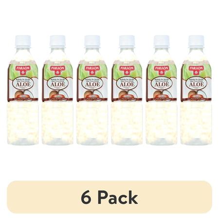 (6 pack) Faraon Coconut Aloe Vera Drink, 16.9 Fl Oz