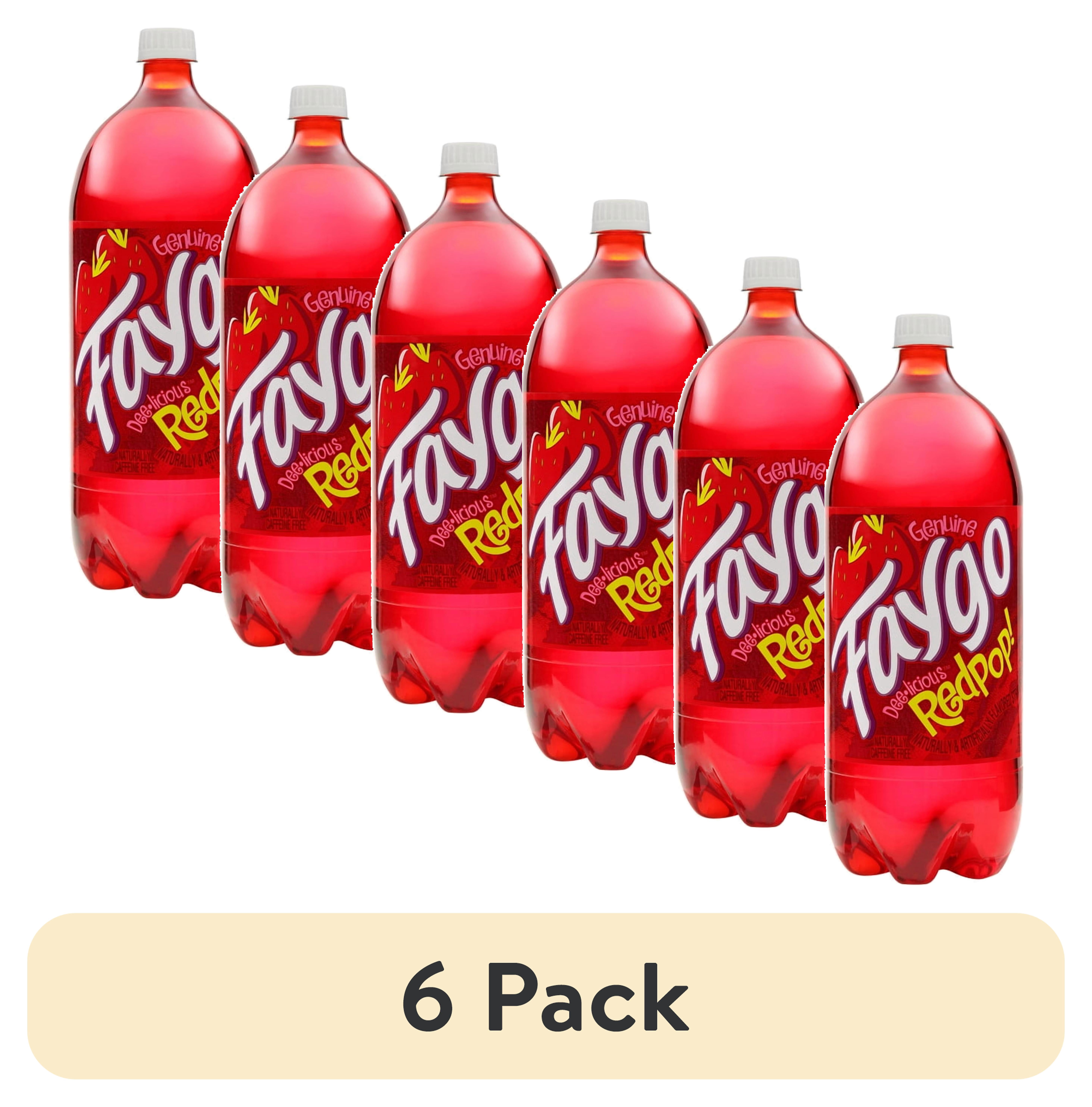 (6 pack) Faygo Strawberry Soda Pop, 2 Litre Bottles