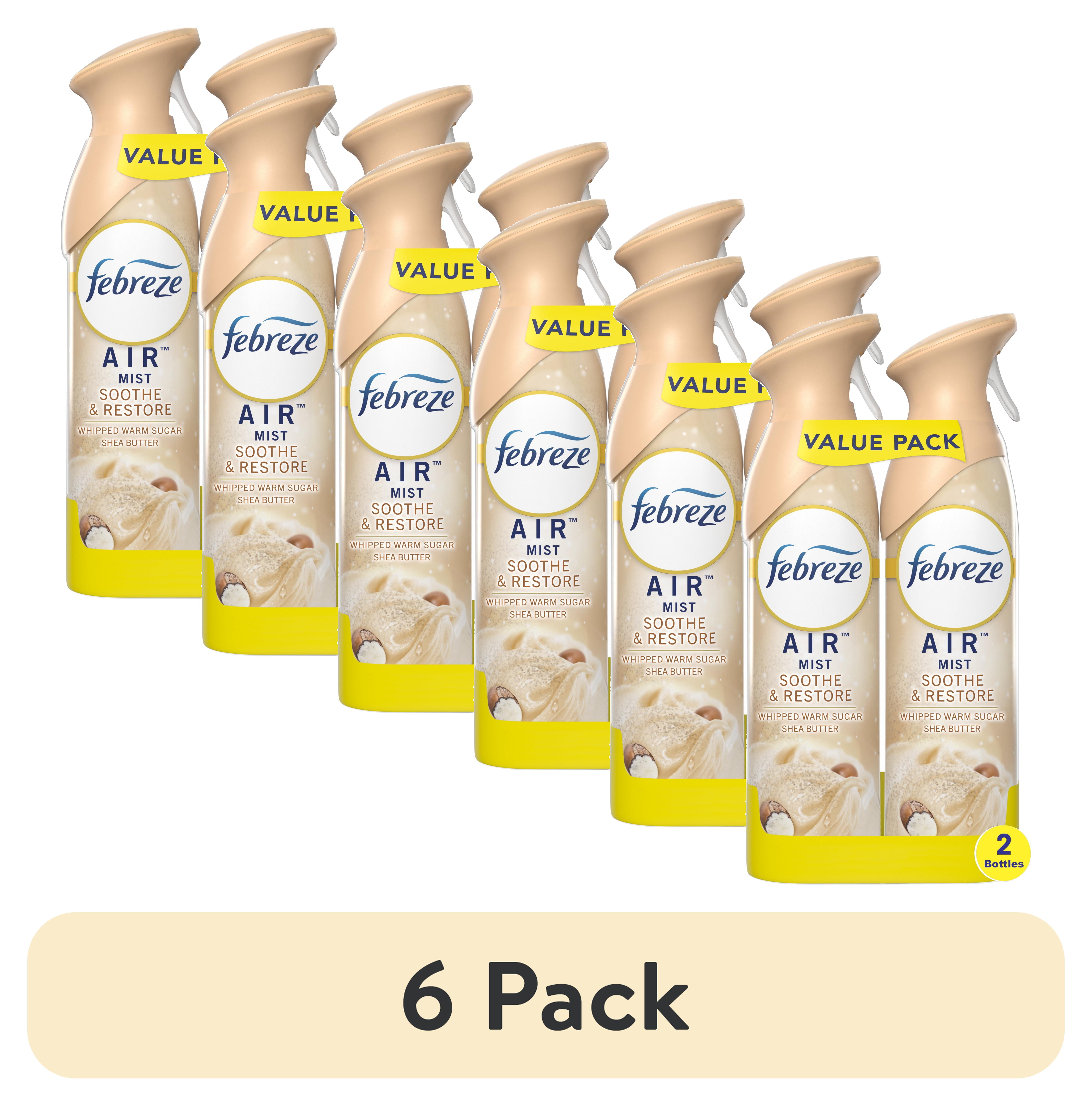 (6 pack) Febreze Air Freshener Spray, Odor-Fighting Room Spray, Soothe & Restore, 8.8oz, 2 Count