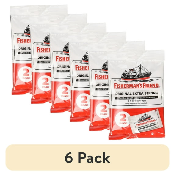 (6 pack) Fisherman'S Friend Lozenges - Original Extra Strong - Dsp - 40 Ct - 1 Case
