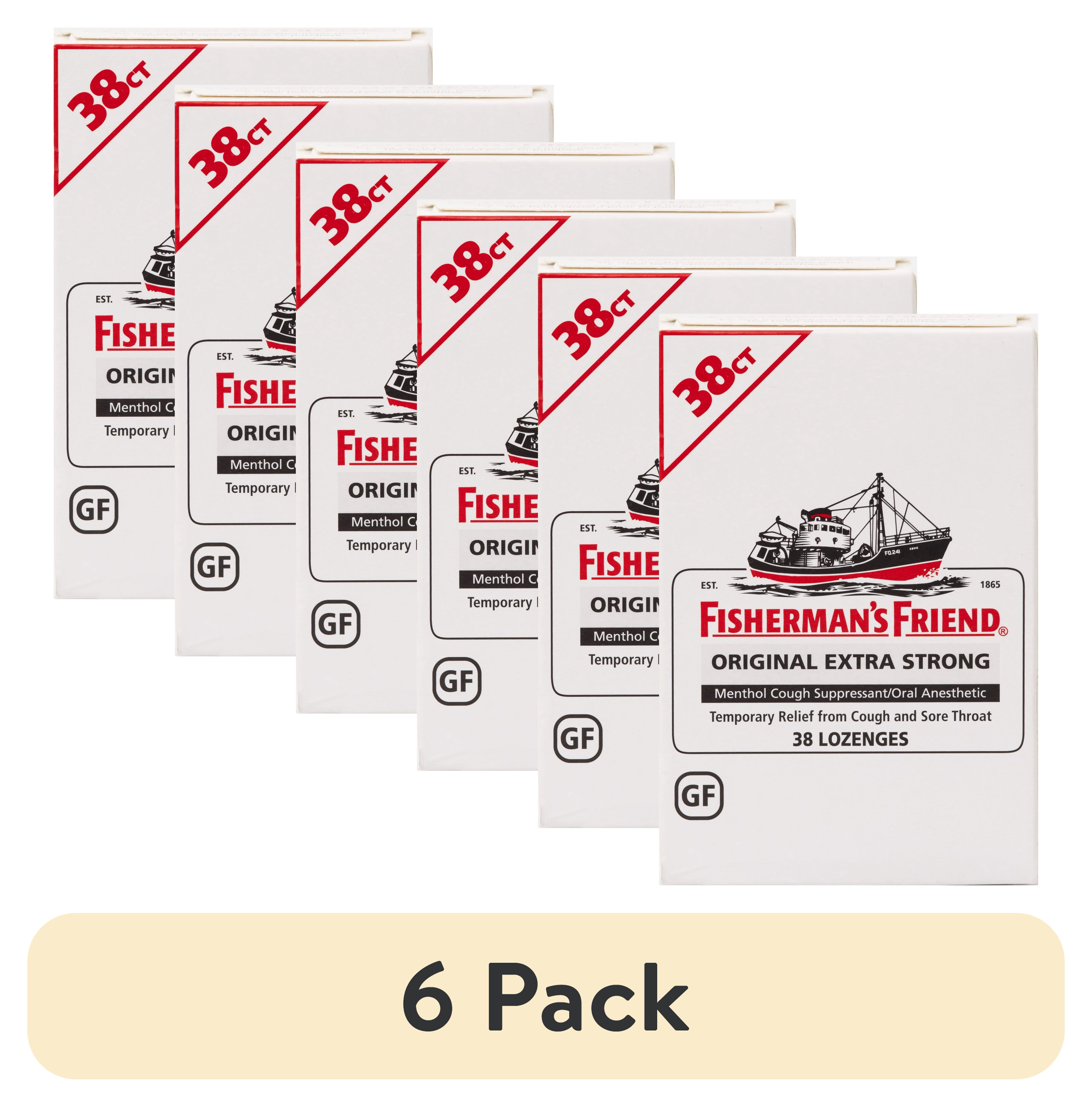 (6 pack) Fisherman’s Friend Original Extra Strong Cough Lozenges, All Natural, 38 Count (Pack of 1)