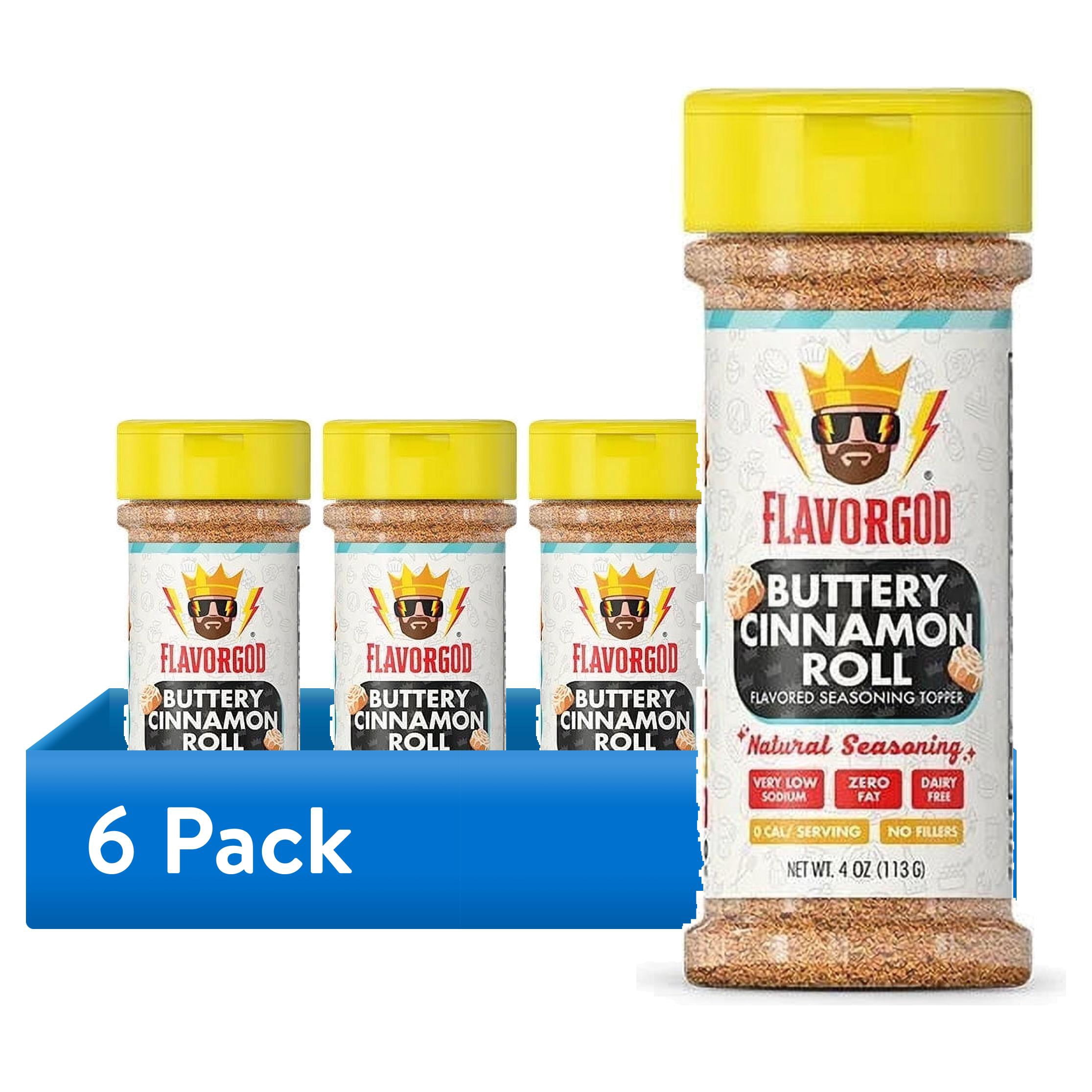 (6 pack) FlavorGod Buttery Cinnamon Roll Topper