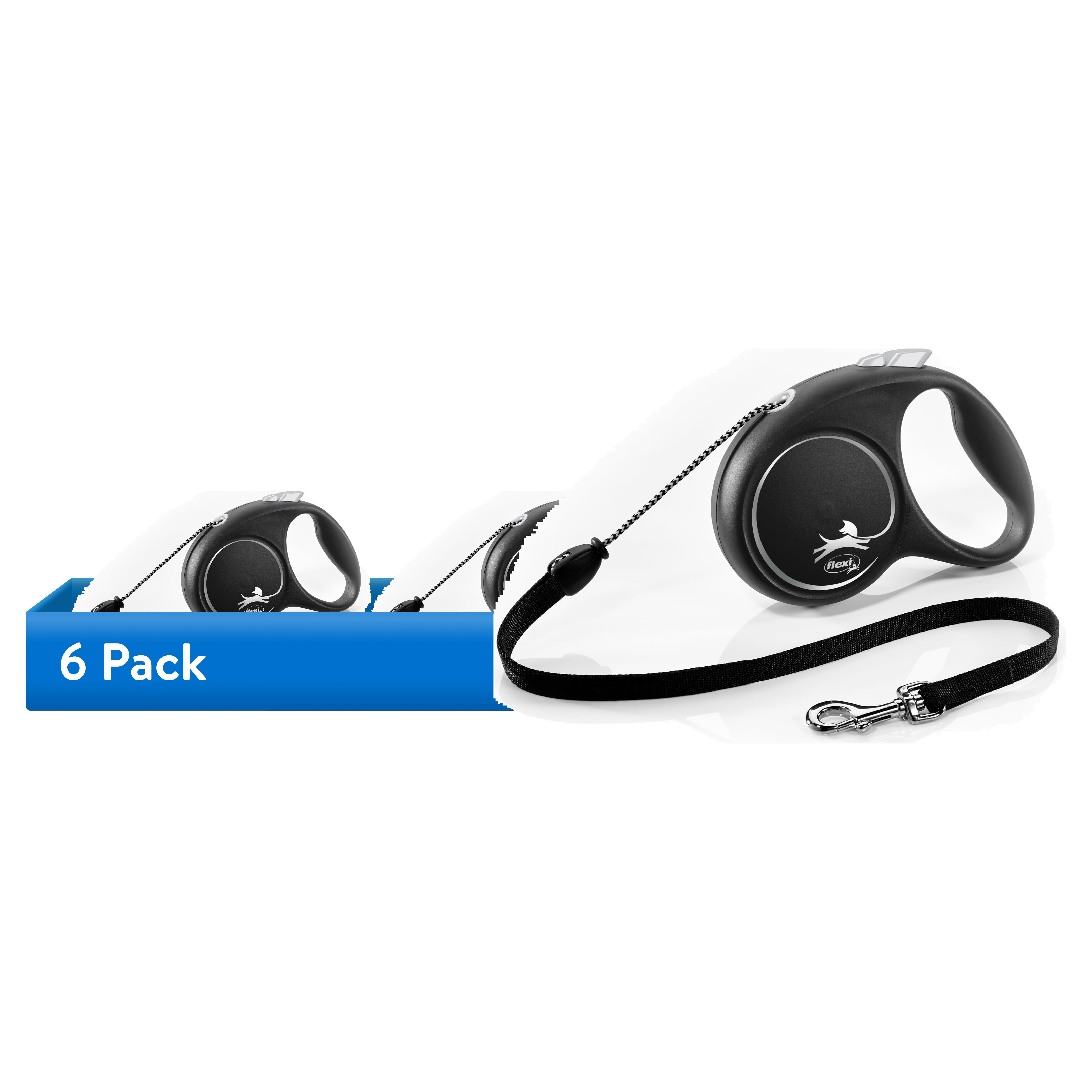 (6 pack) Flexi Fun Retractable Leash, 16FT Cord, Medium, up to 44lbs