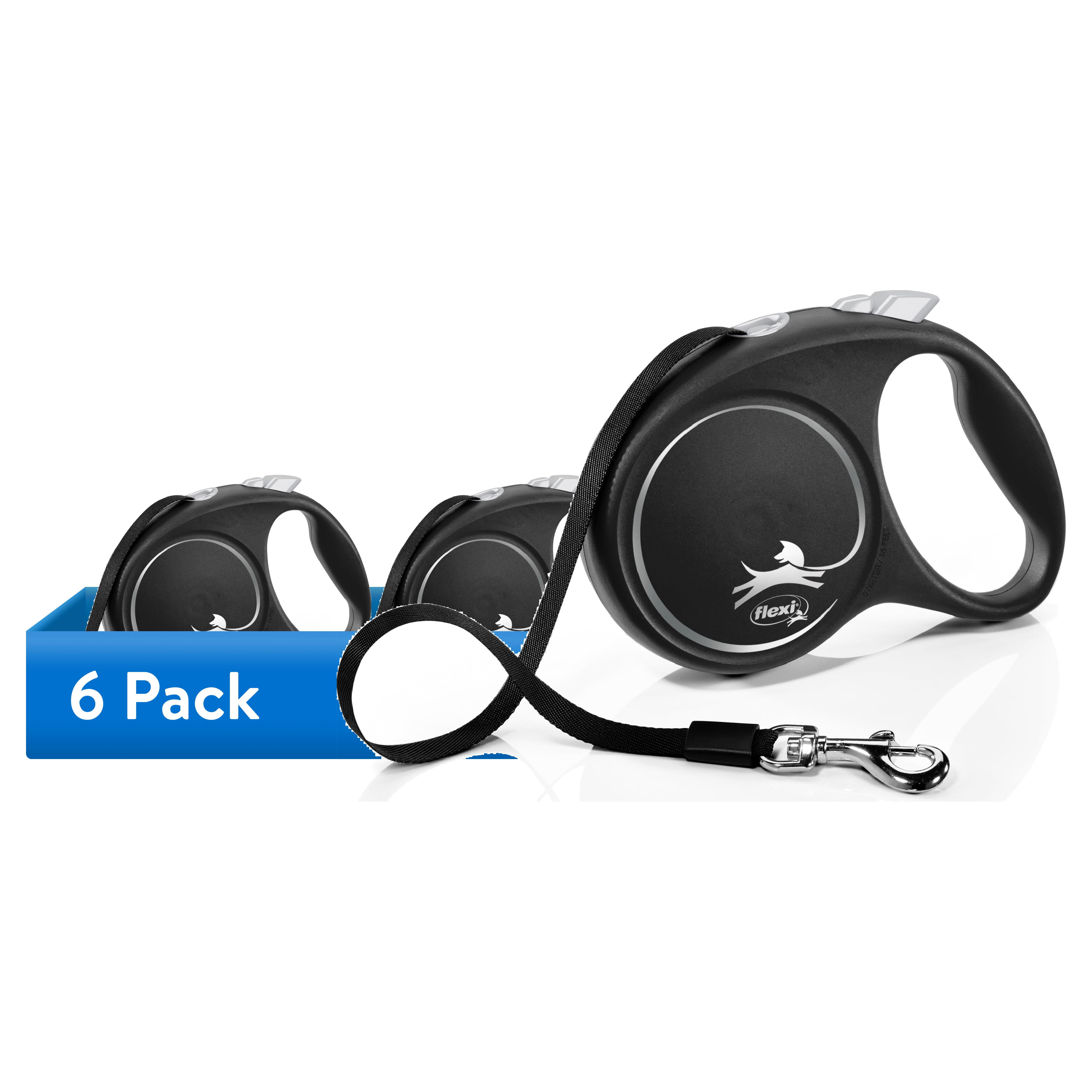 (6 pack) Flexi Fun Retractable Leash, 16FT Tape, Large, Dogs up to 110lbs