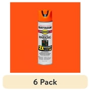 6 pack Fluorescent Orange, Rust-Oleum Professional 2X Inverted Marking Spray Paint, 266579- 15 oz