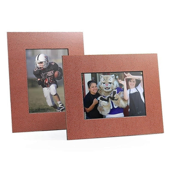 (6 pack) Football Textured Mat Board 4x6 5- frac34 x7- frac34 Frame w Bevel Cut Window and Easel Back sold in 6s - 4x6