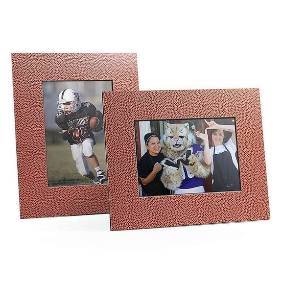 (6 pack) Football Textured Mat Board 5x7 8x10 Frame w Bevel Cut Window and Easel Back sold in 6s - 5x7