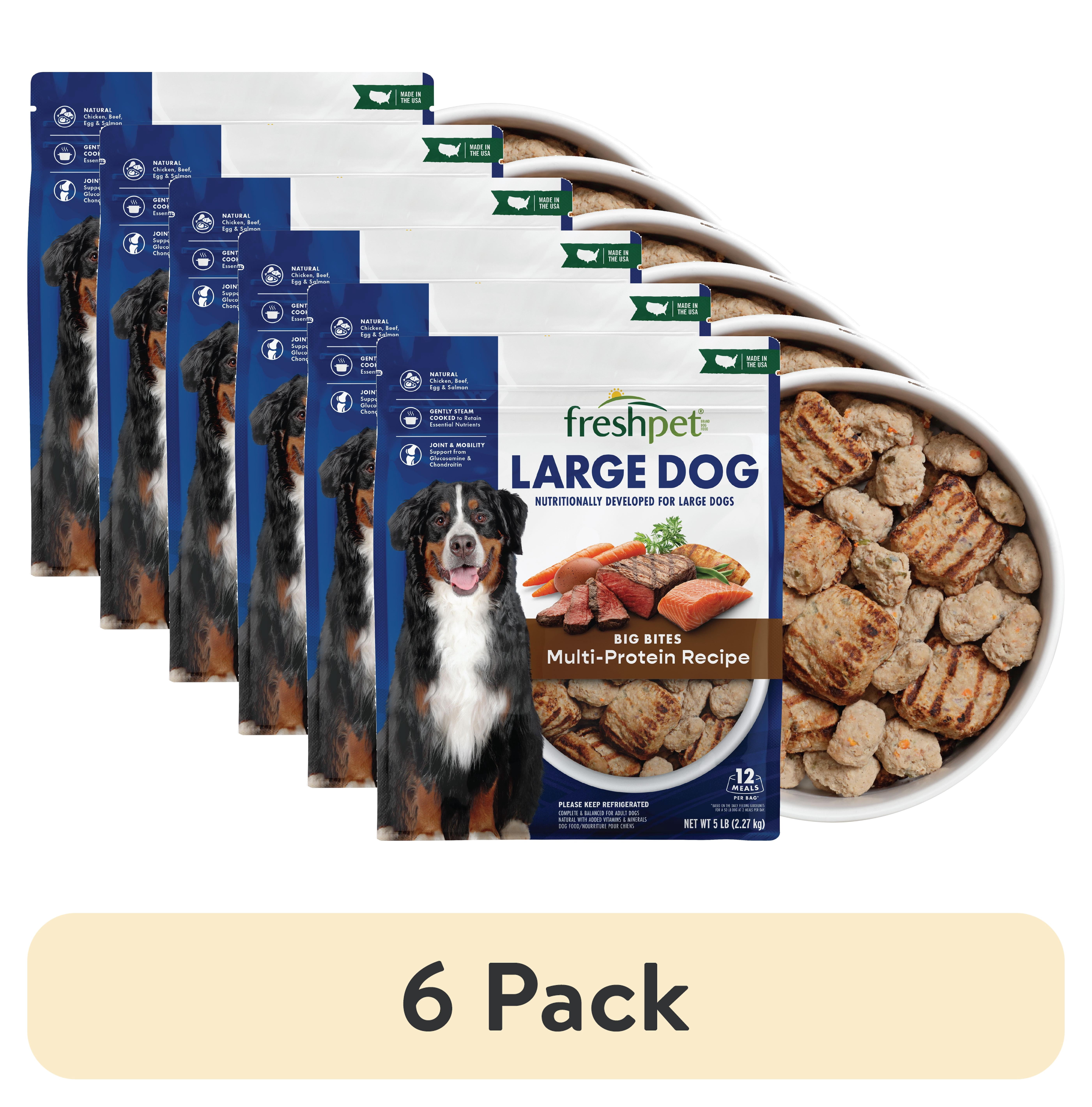 4 pack) Freshpet Fresh Dog Food, Large Dog Multi-Protein: Chicken