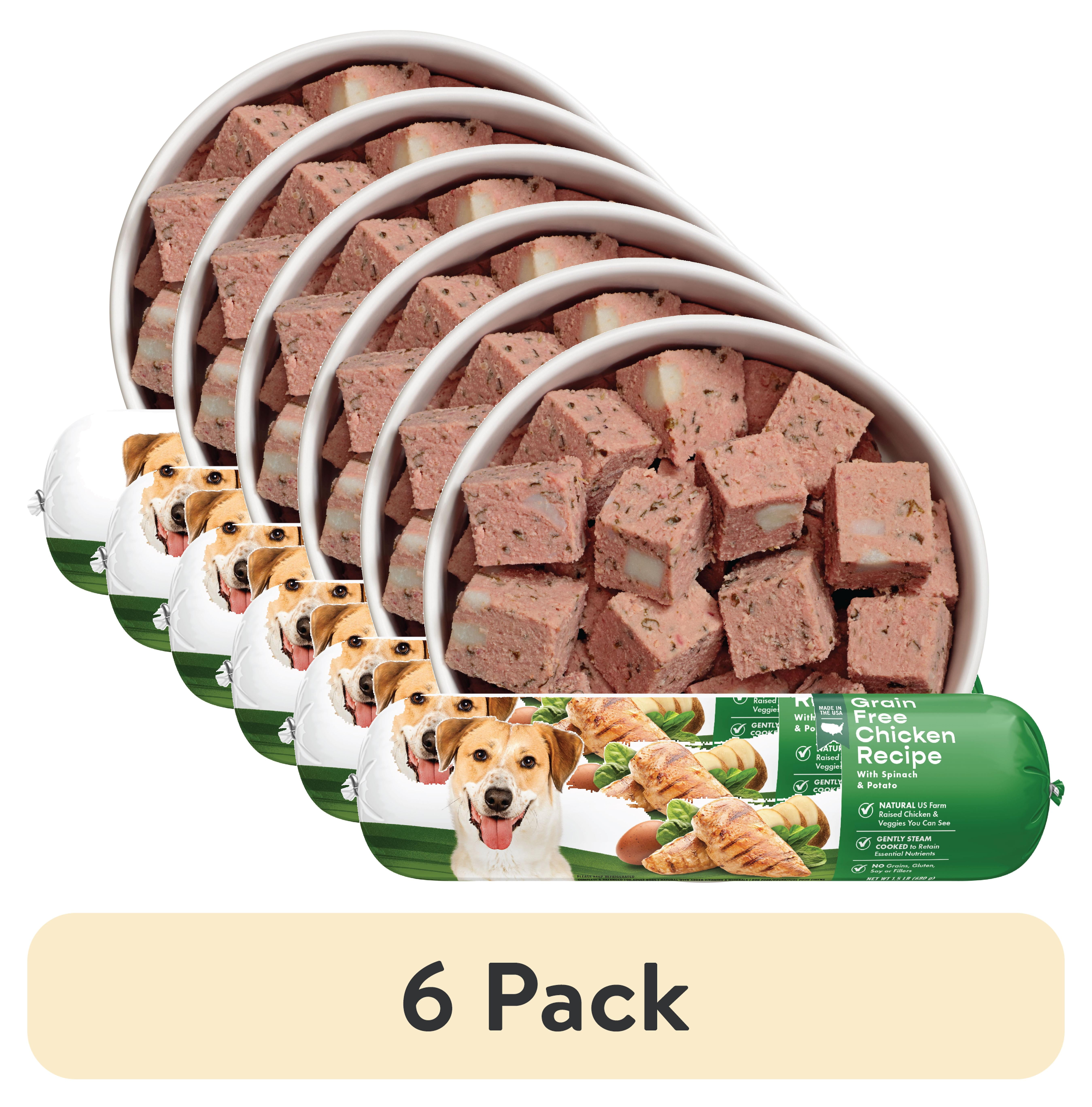 (6 pack) Freshpet Fresh Dog Food, Grain Free Chicken Recipe, Slice & Serve Roll, 1.5 lb.
