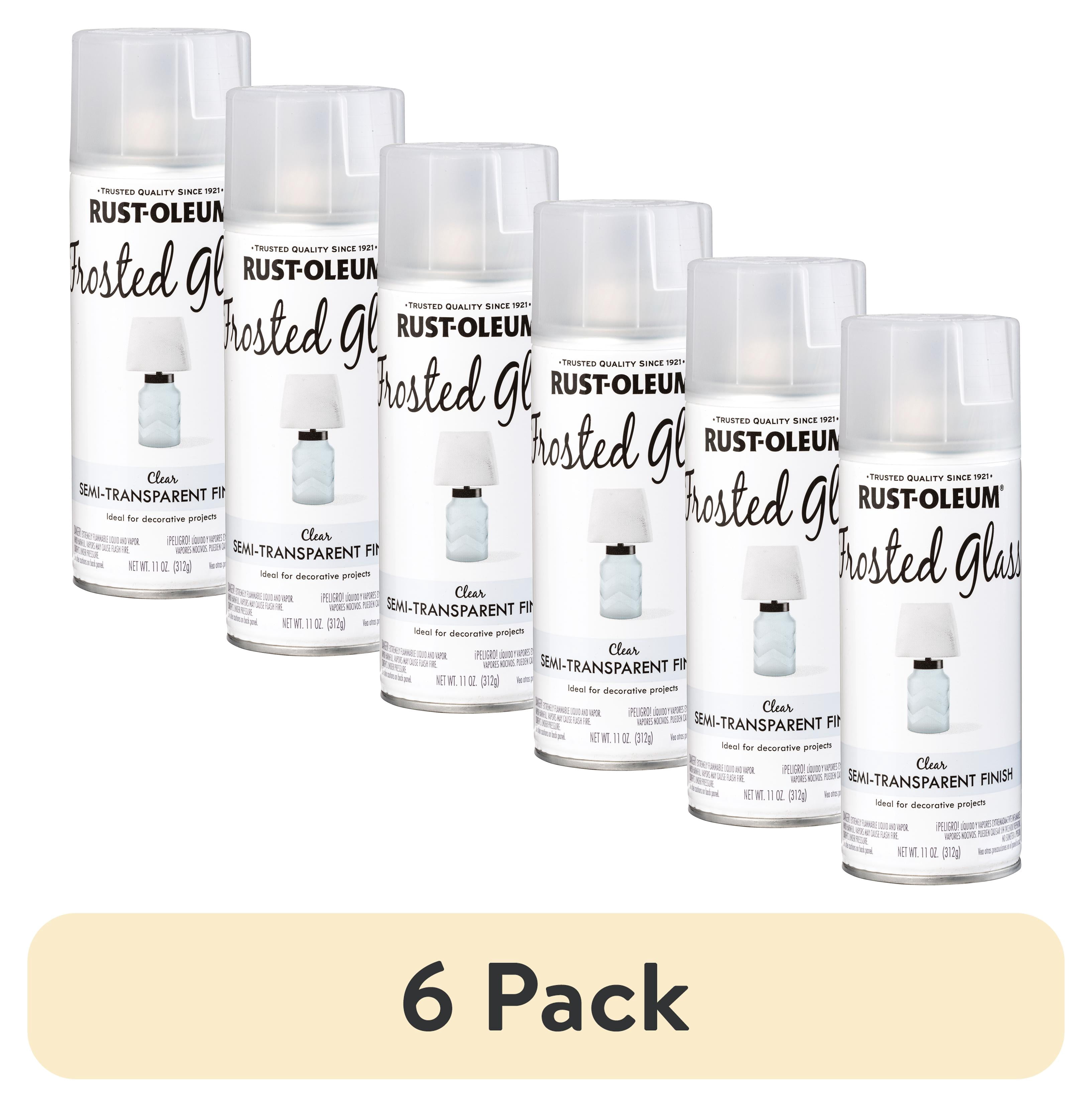 (6 pack) Frosted Glass, Rust-Oleum Spray Paint-342600, 11 oz