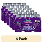 (6 pack) Fruit Splash Juniors, Water Bottles, Grape, 10 fl oz, 15 Pack Bottles