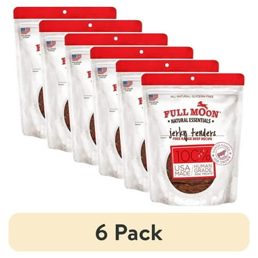 (6 pack) Full Moon Natural Essentials Beef Tenders Dog Treats, 22oz