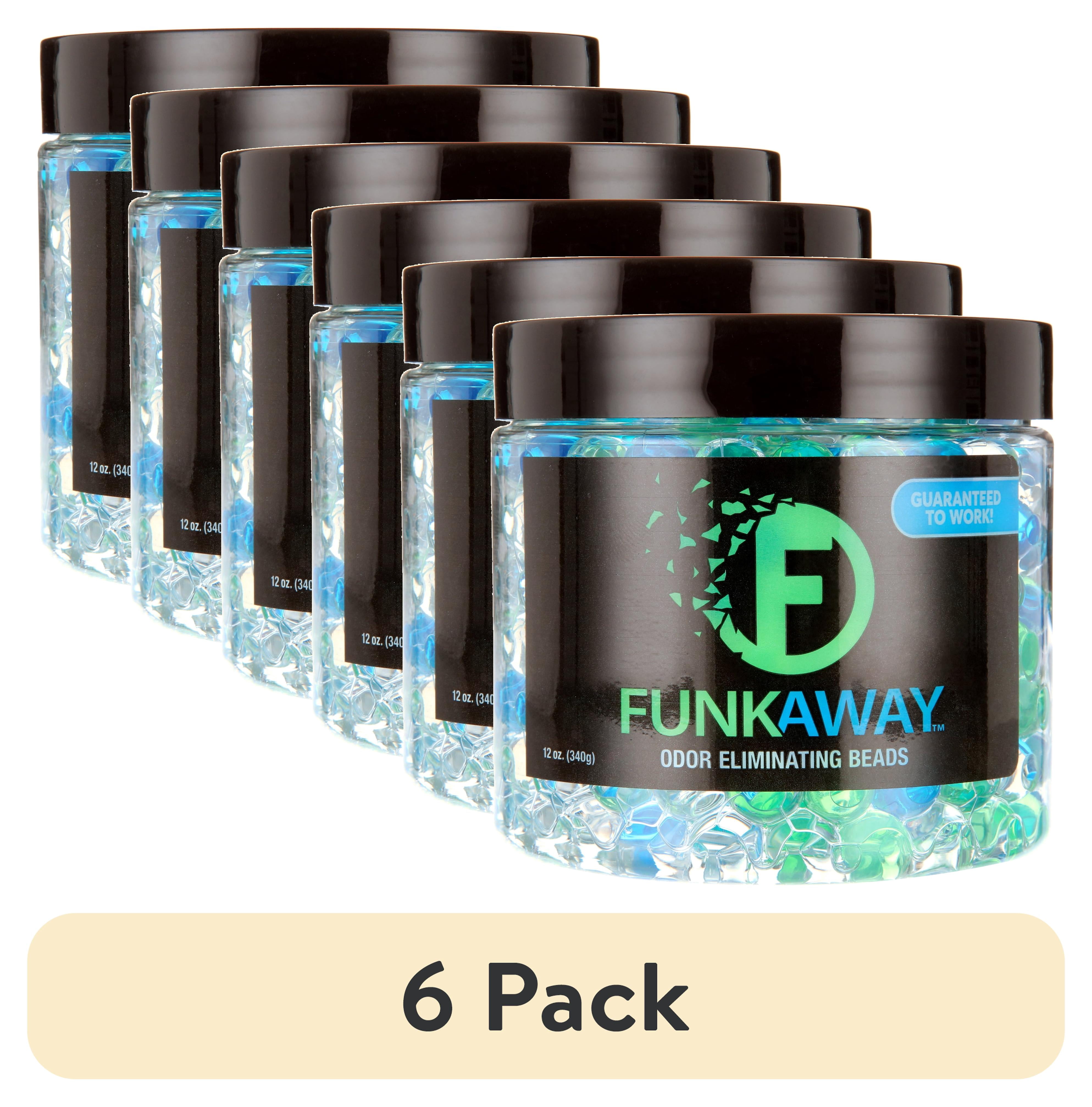 (6 pack) FunkAway Odor Eliminating Beads, Supercharged Odor Absorbing Beads, 12 oz
