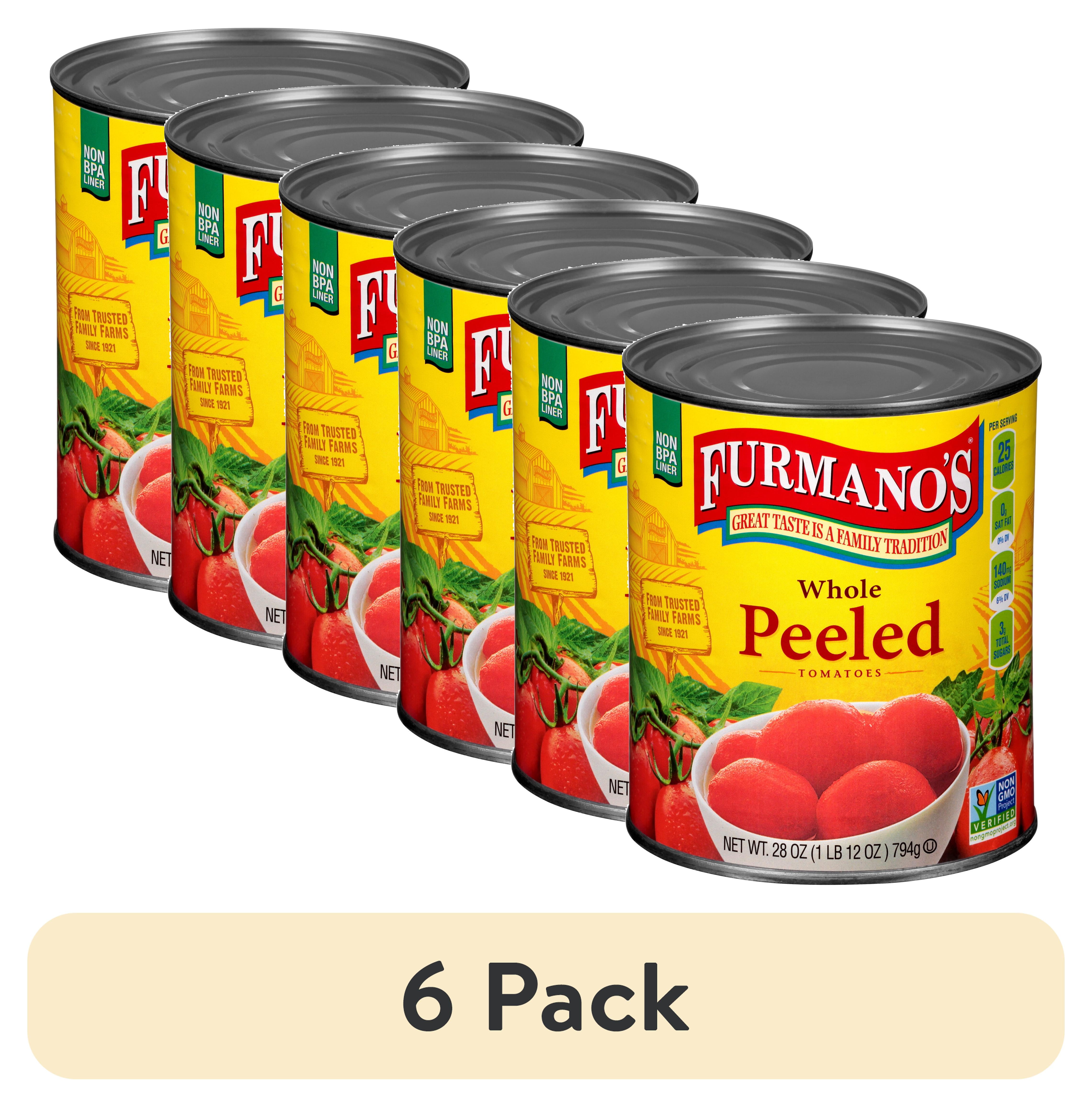 (6 pack) Furmano's Whole Peeled Tomatoes, 28oz, Can
