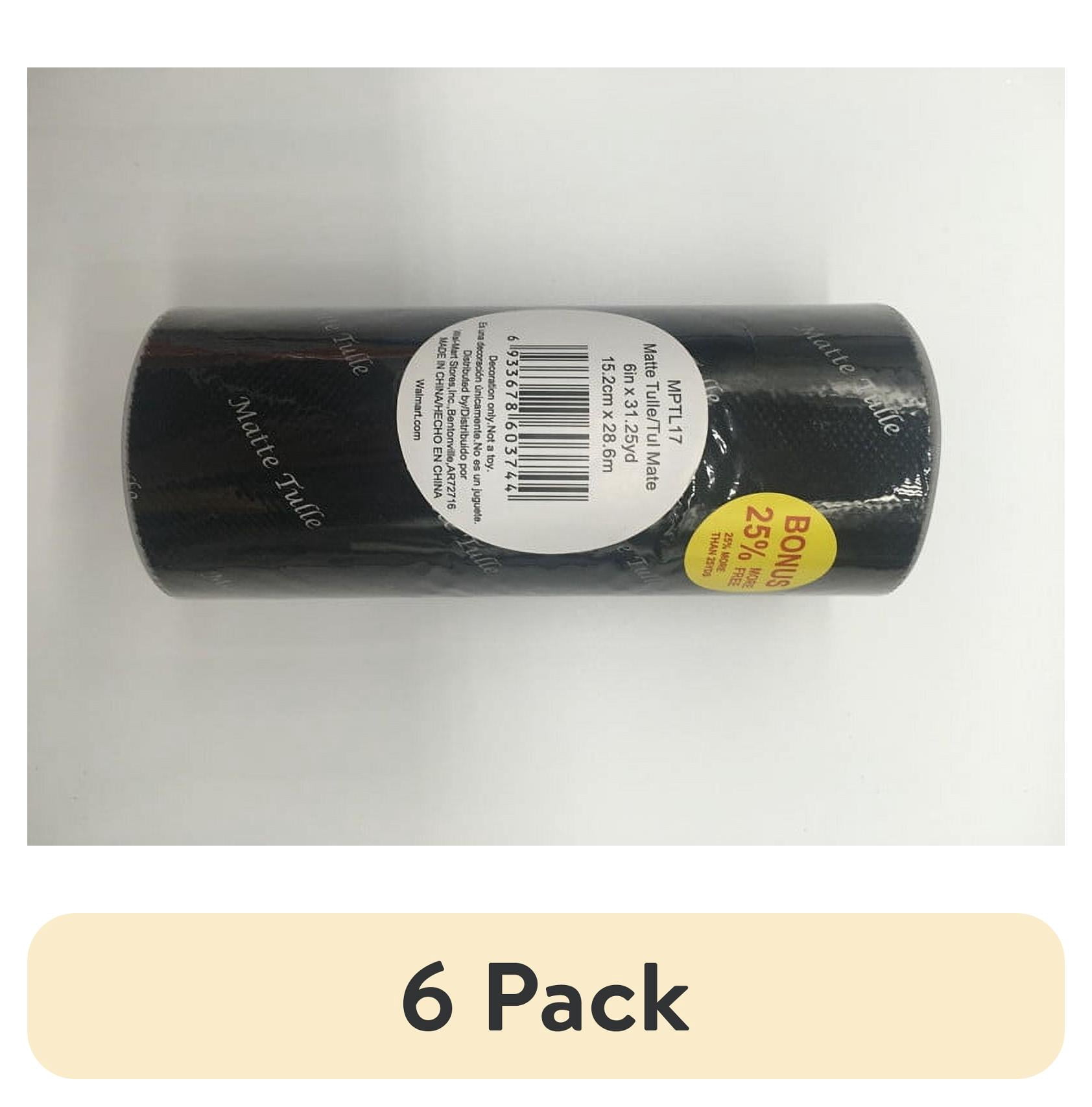 (6 pack) Fuzhou 6"x31.25 Yd Matte Tulle-Black