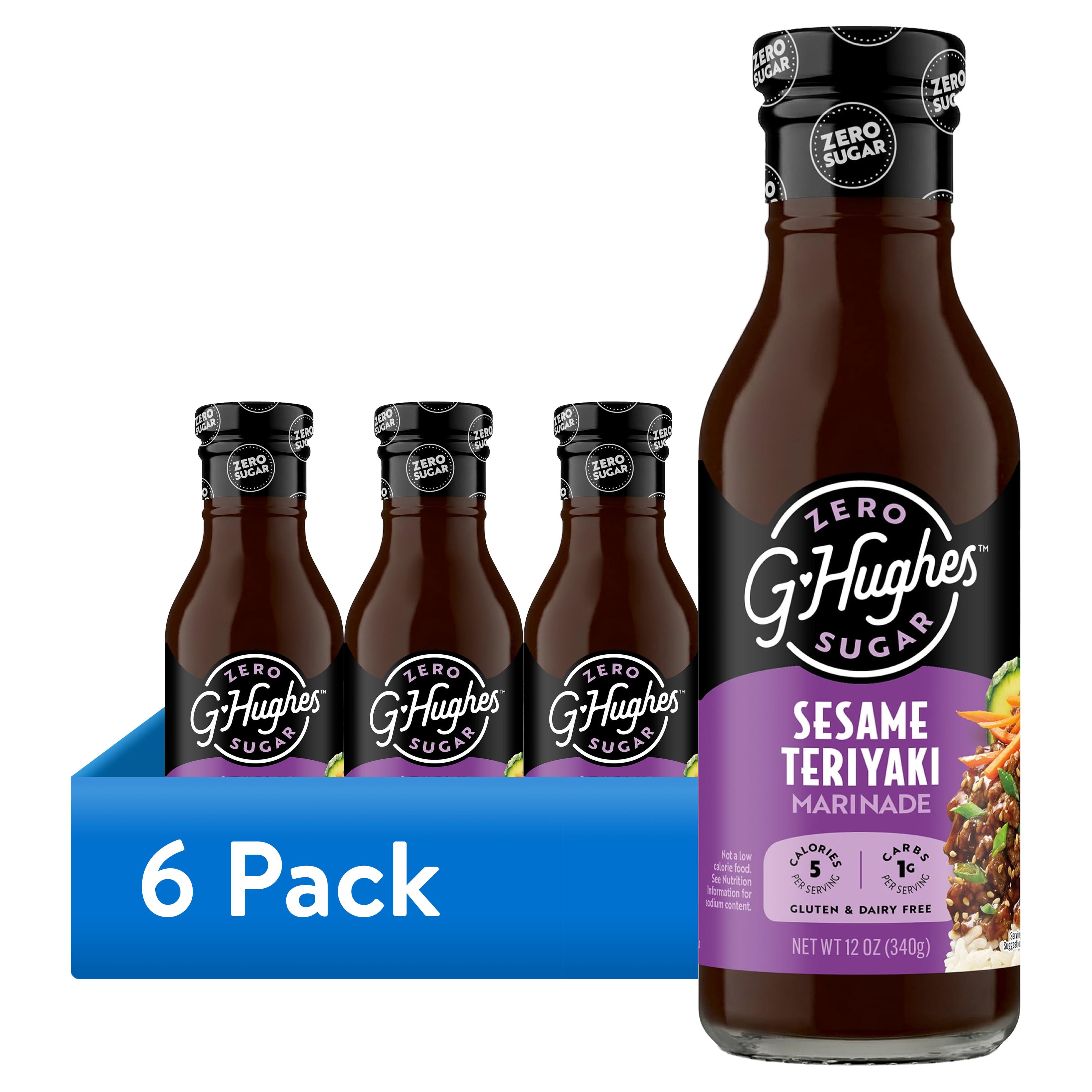 (6 pack) G Hughes Sugar Free Sesame Teriyaki Marinade, 12 oz