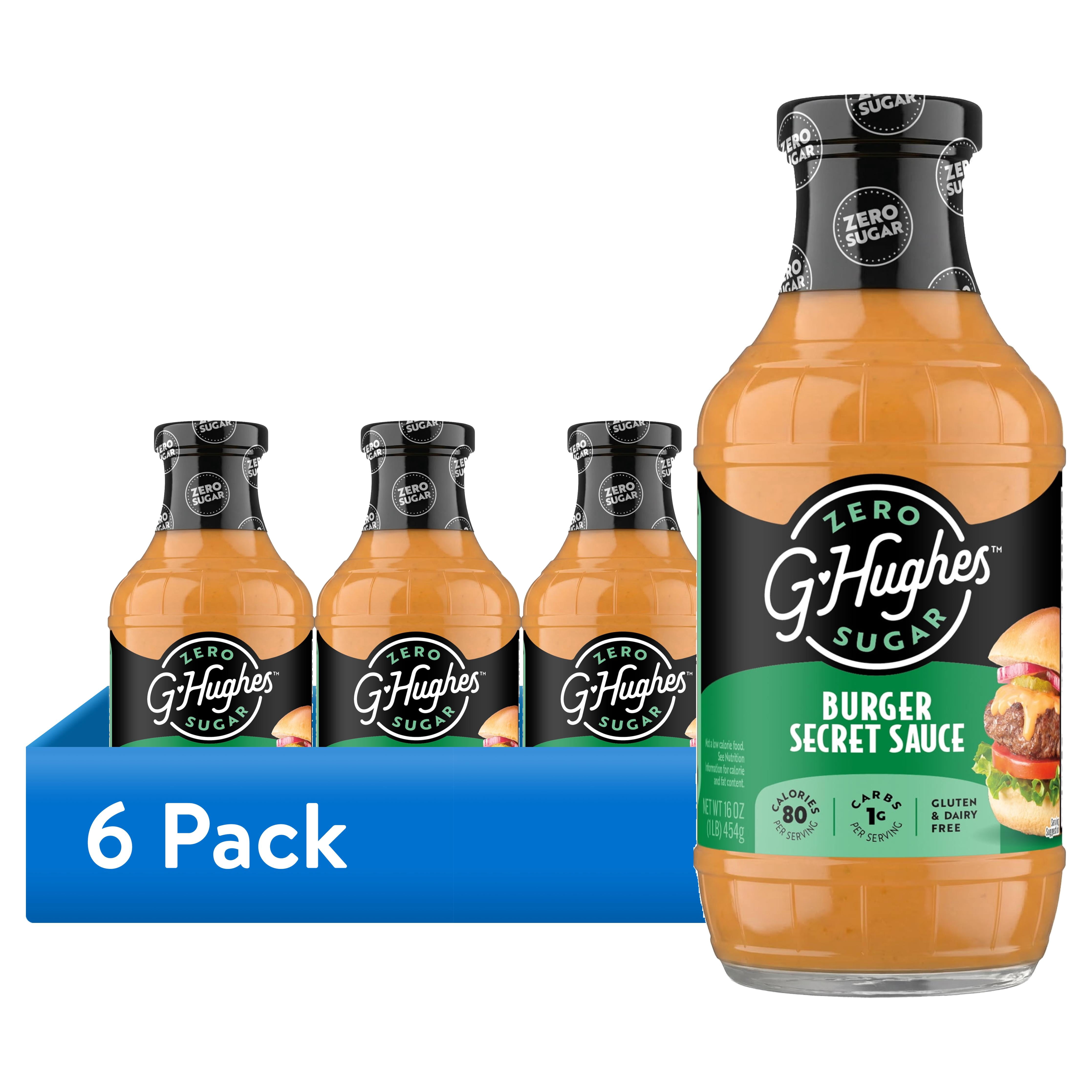 (6 pack) G Hughes Zero Sugar Burger Secret Sauce, 16 oz