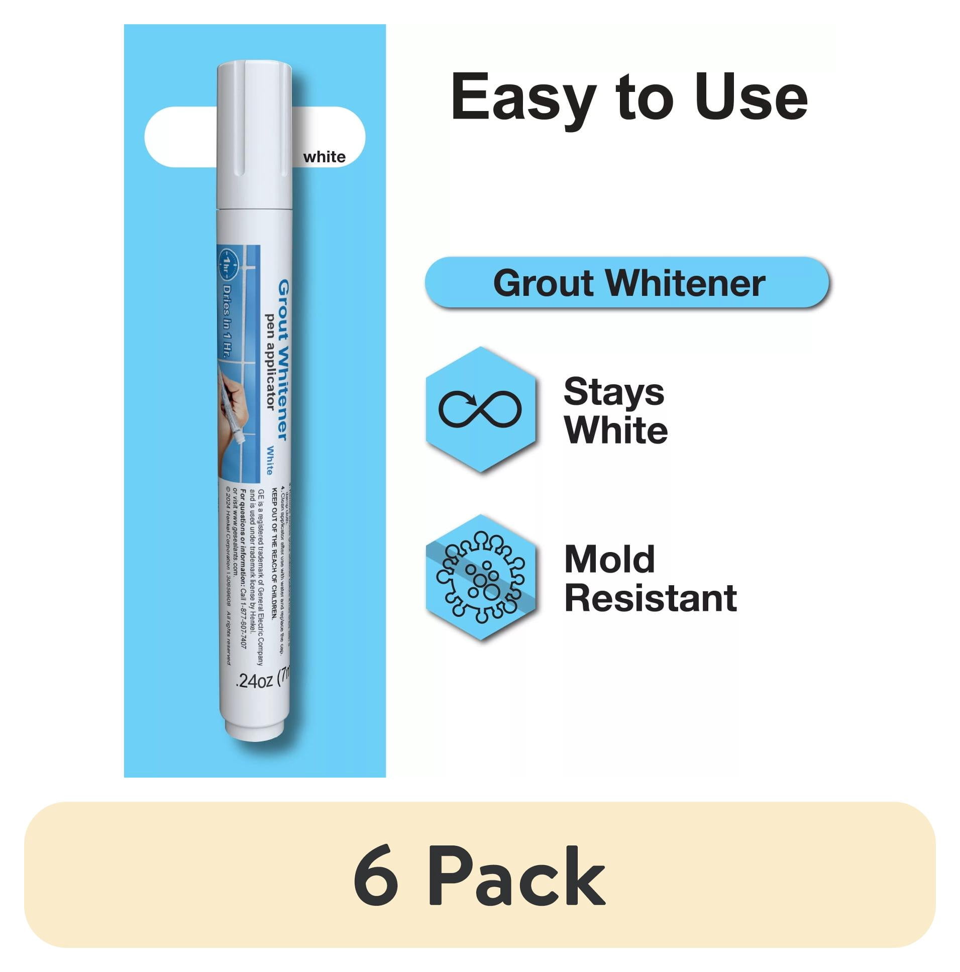 (6 pack) GE Grout Whitener, Pack of 1, White 1  Pen