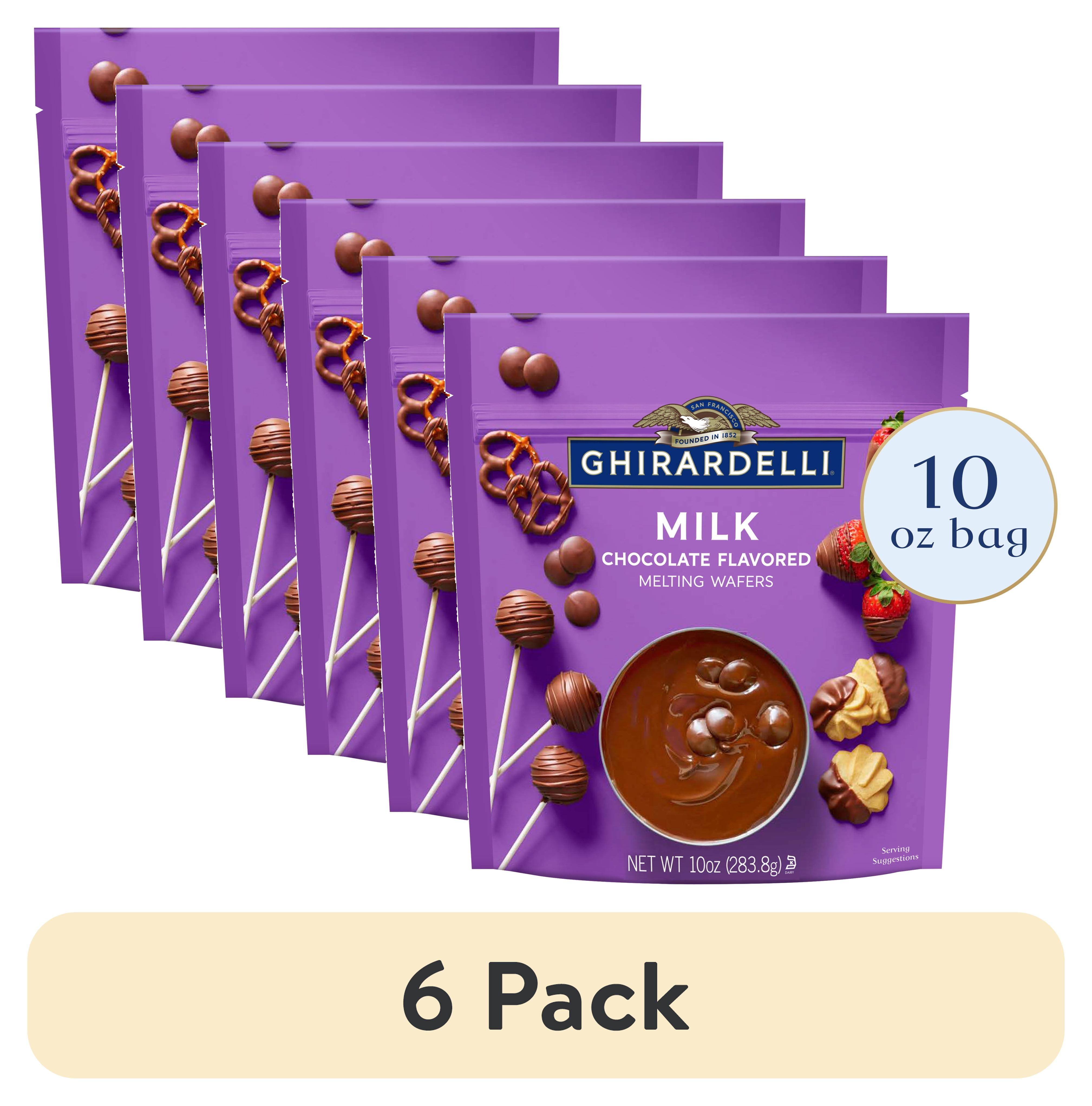 (6 pack) GHIRARDELLI Milk Chocolate Flavored Melting Wafers, 10 oz Bag ...
