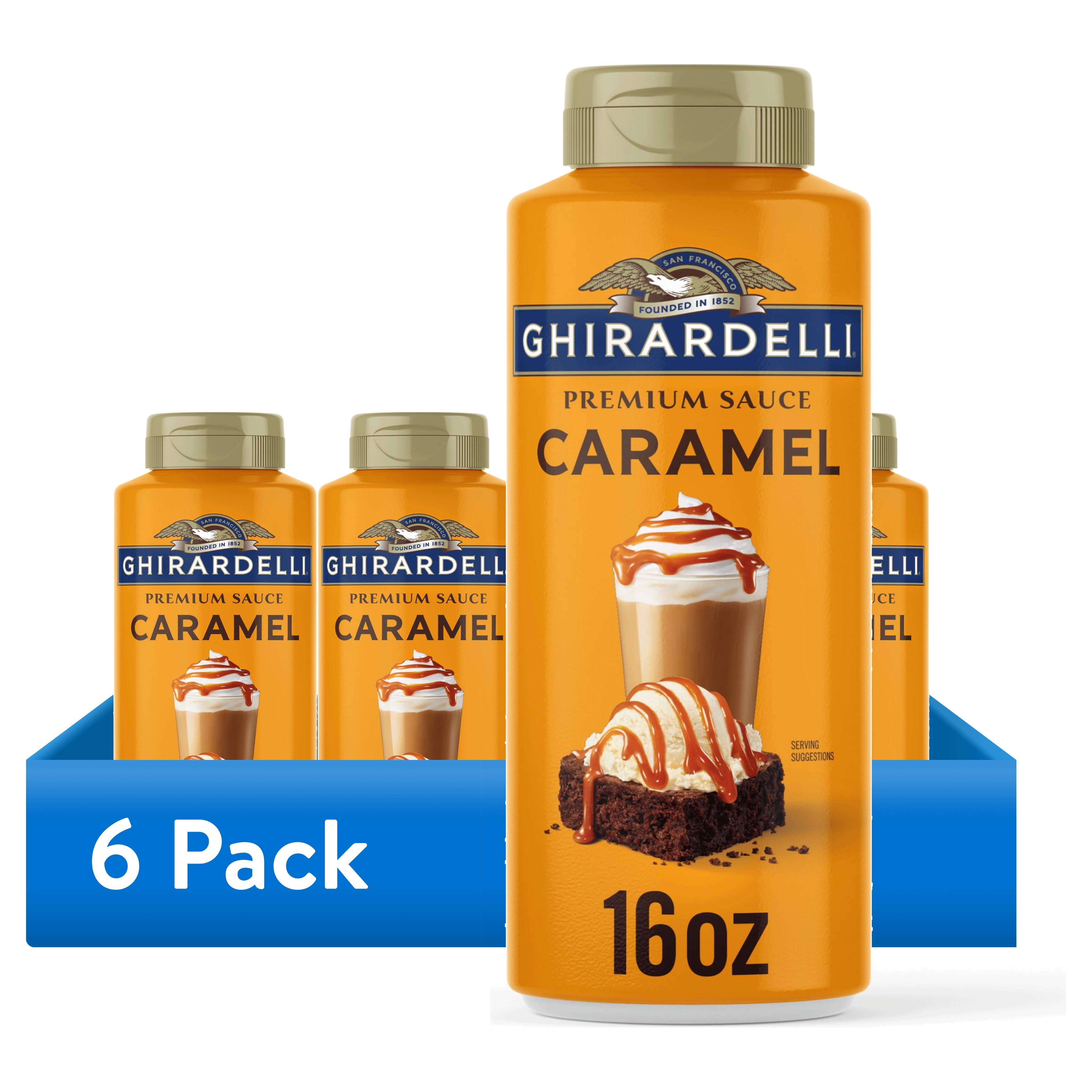 (6 pack) GHIRARDELLI Premium Caramel Sauce, 16 oz Bottle