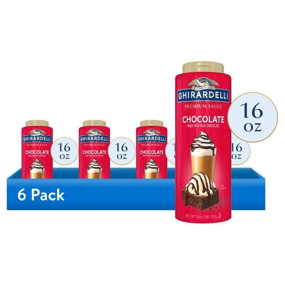 (6 pack) GHIRARDELLI Premium Chocolate Sauce, 16 oz Bottle