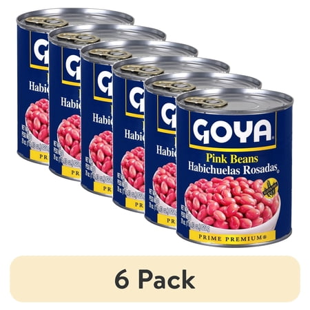 (6 pack) GOYA Pink Beans 29 oz Can - Kosher, Gluten Free, Cholesterol Free