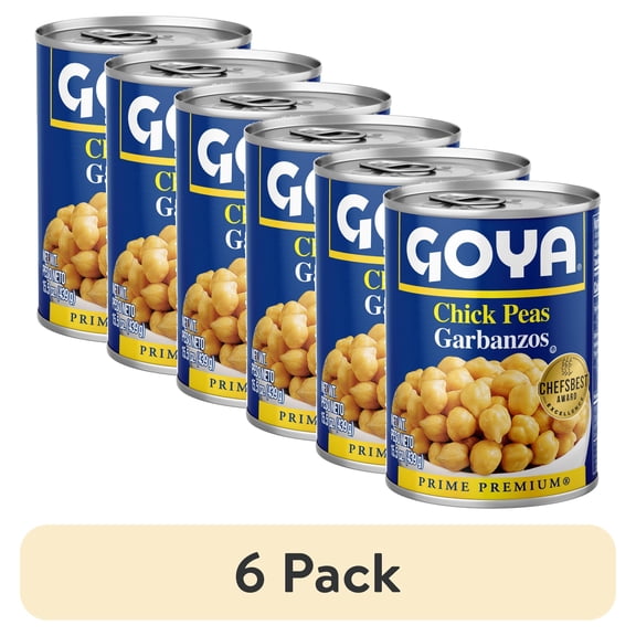 (6 pack) GOYA Chick Peas (Garbanzo Beans) 15.5 oz Can
