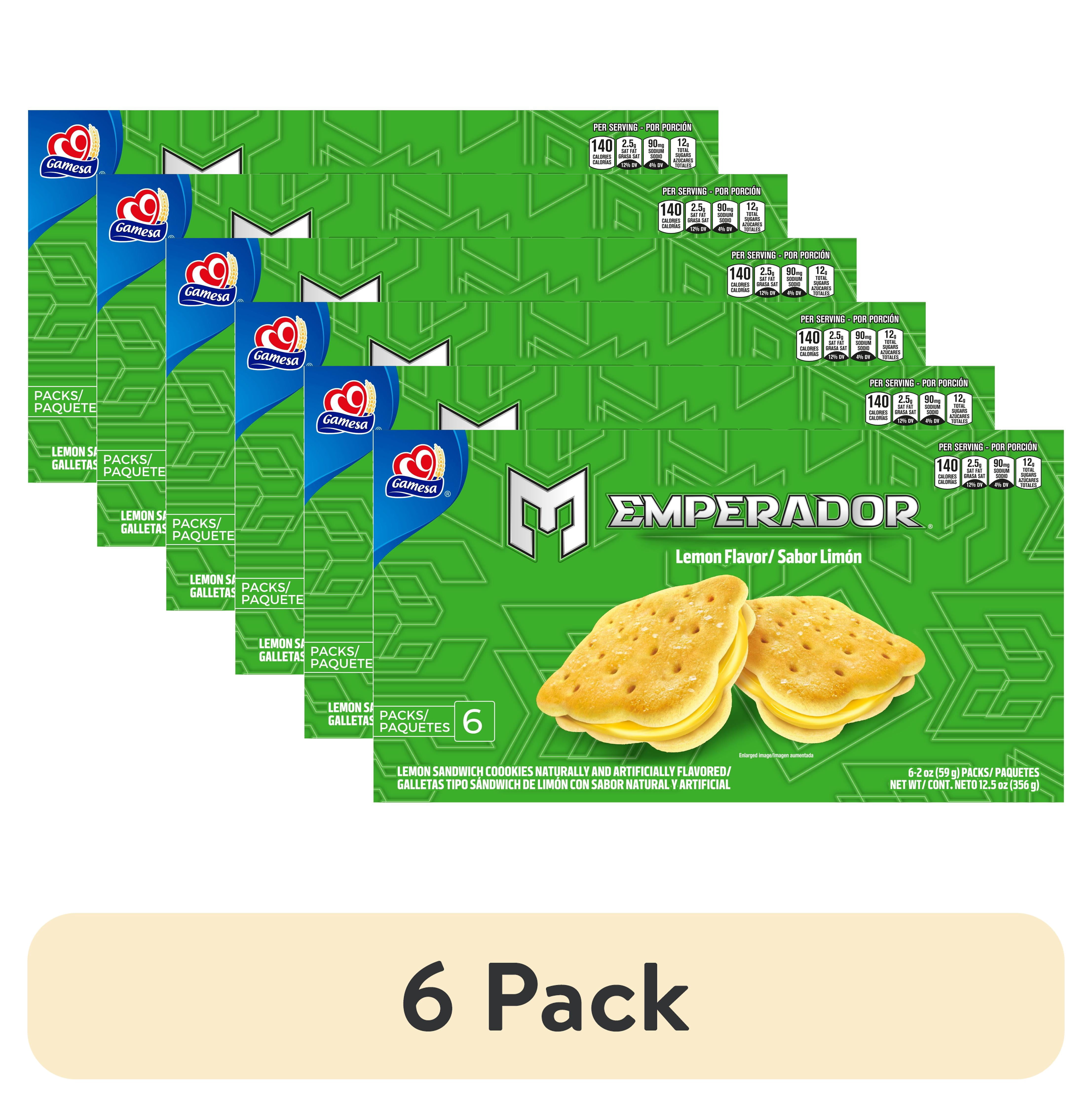 (6 pack) Gamesa Emperador Lime Flavored Sandwich Cookies, 12.5 oz