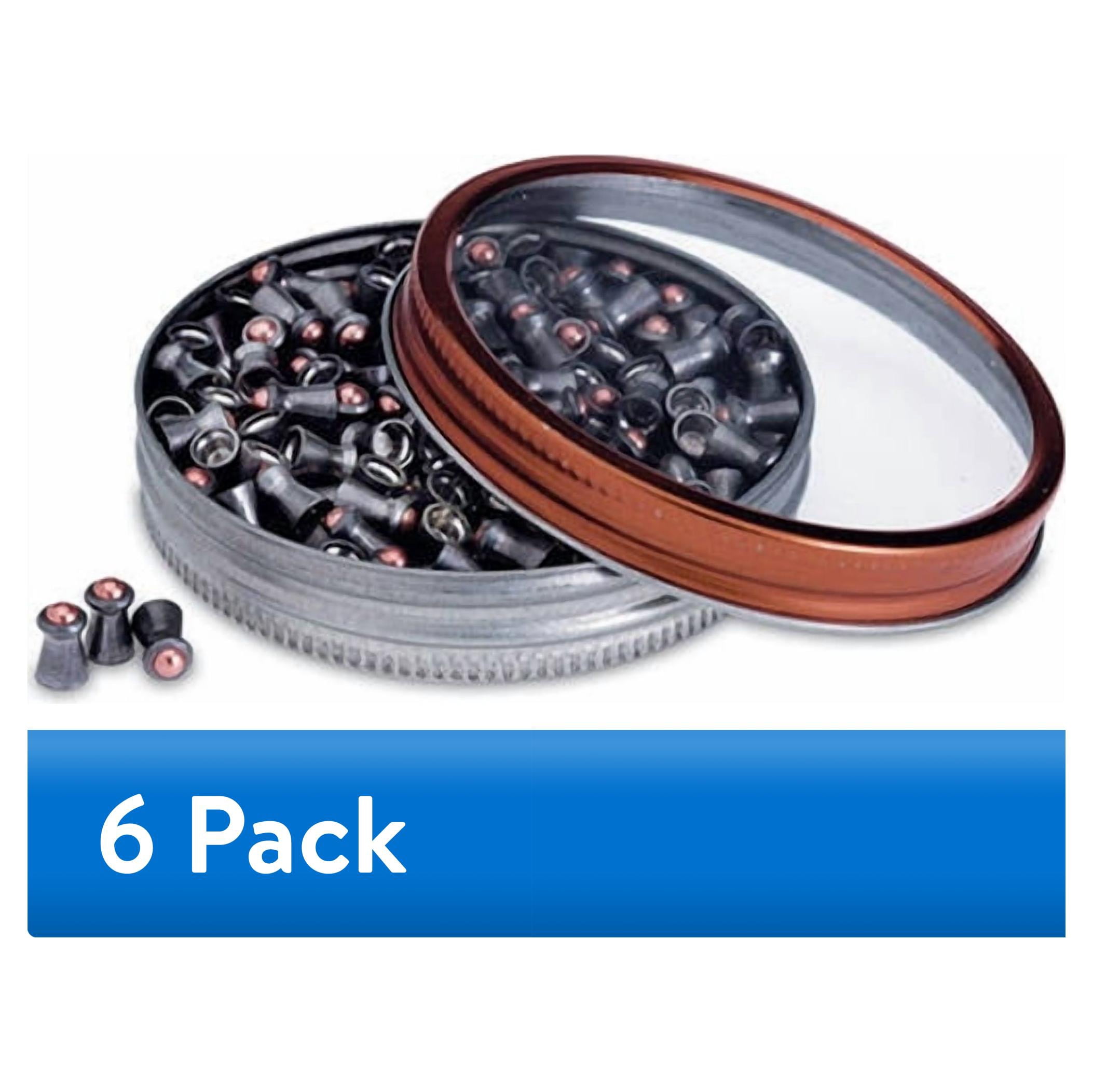 (6 pack) Gamo Rocket Lead and Steel Pellets .22 Caliber 100 Count Ammunition for Pellet Air Rifles