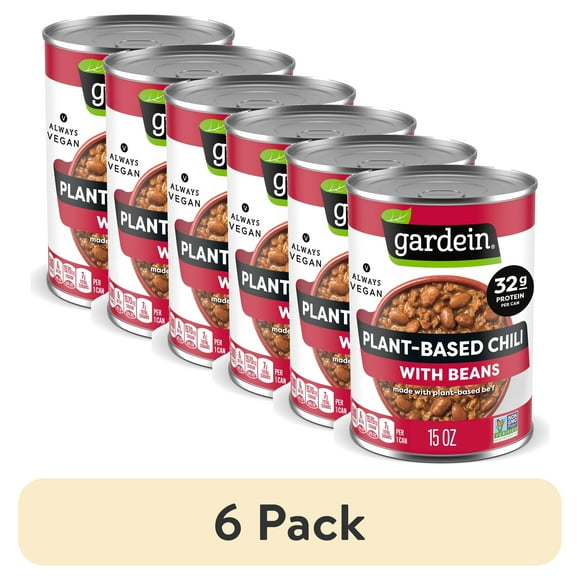 (6 pack) Gardein Plant-Based Chili With Beans, Vegan, 15 oz.