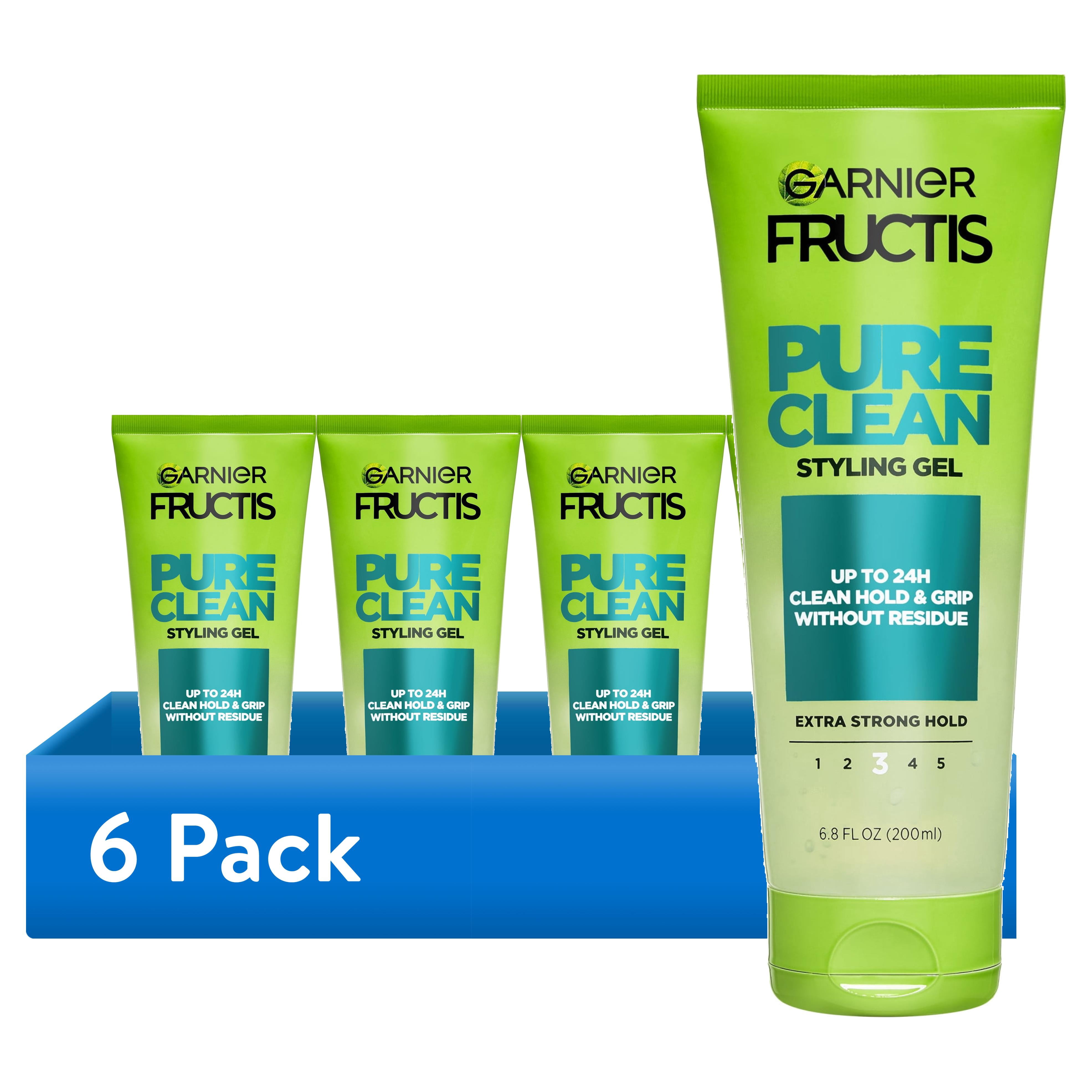 (6 pack) Garnier Fructis Style Pure Clean Styling Hair Gel, 6.8 fl. oz.