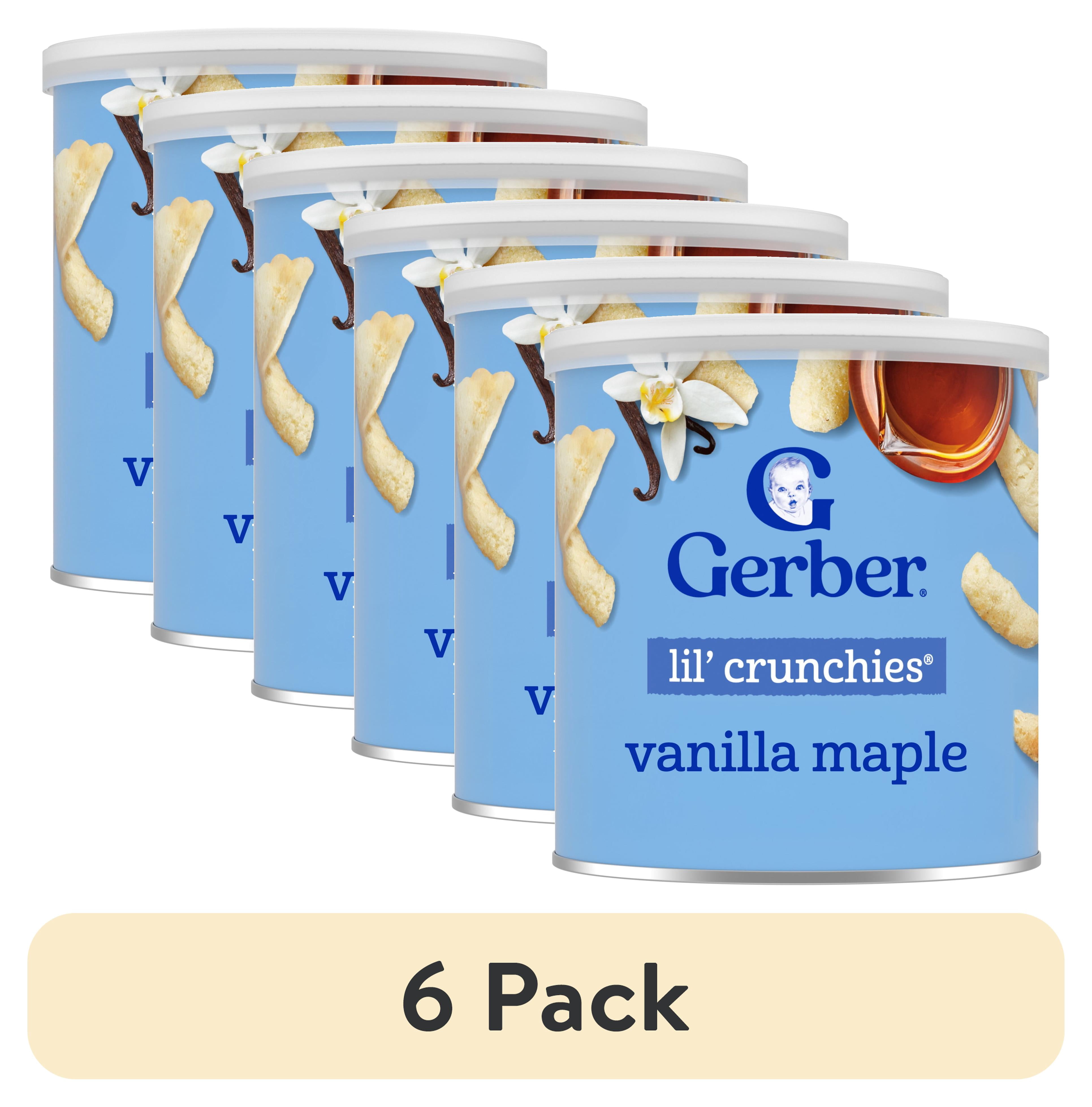 (6 pack) Gerber Stage 3 Toddler Snacks, Vanilla Maple Lil' Crunchies