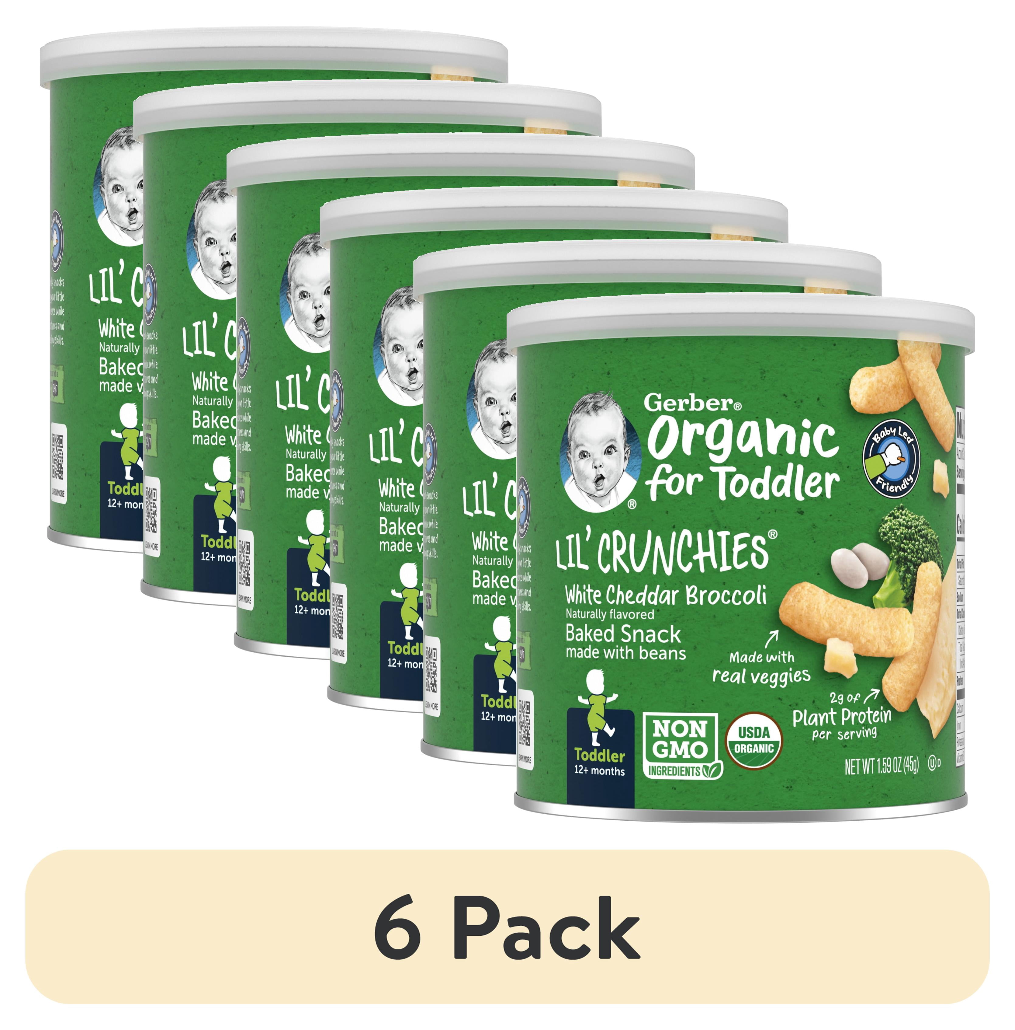 (6 pack) Gerber 2nd Foods Organic for Toddler, Lil' Crunchies, White ...