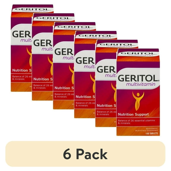 (6 pack) Geritol Complete Multivitamin + Multimineral Tabs, 100 ct
