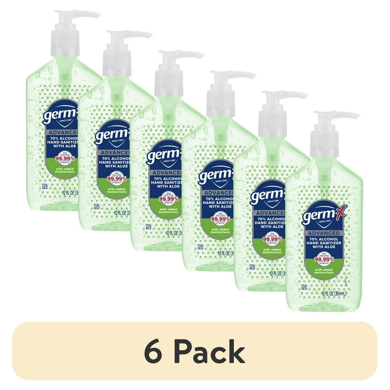 6 pack) Germ-X Advanced Hand Sanitizer, Aloe, 12 oz - Walmart.com