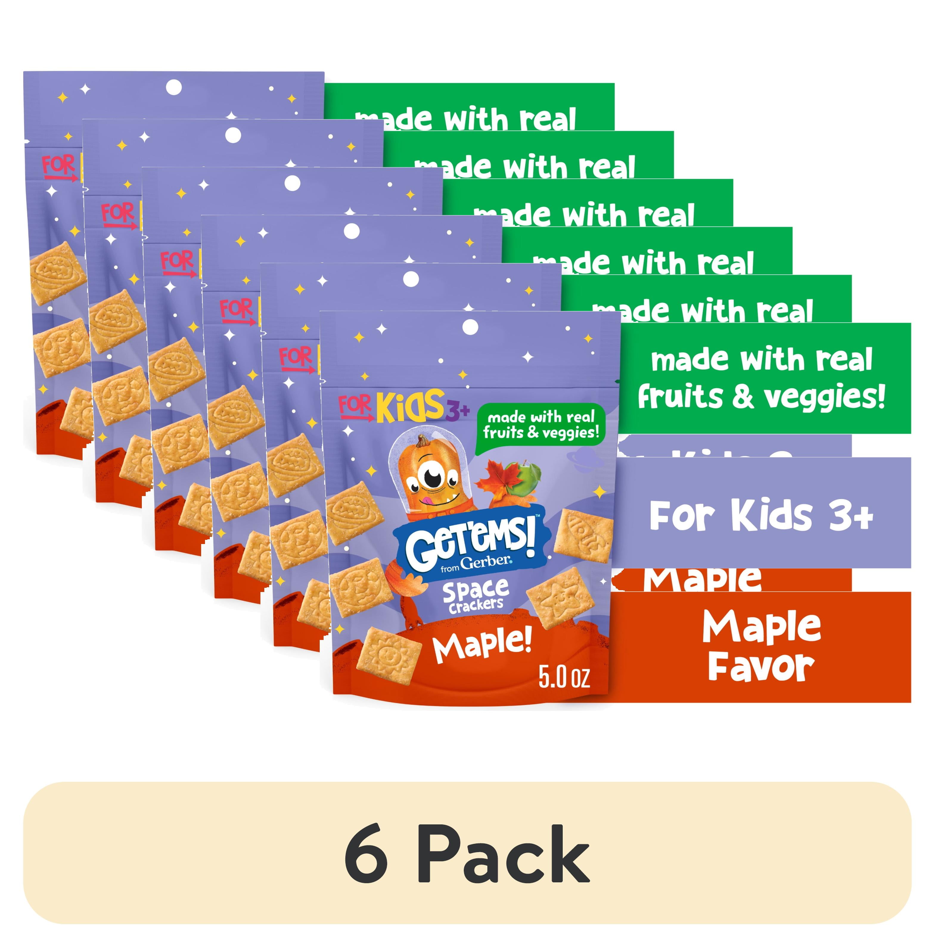 6 pack) Get'ems from Gerber Maple Flavor Snack Crackers, Kids