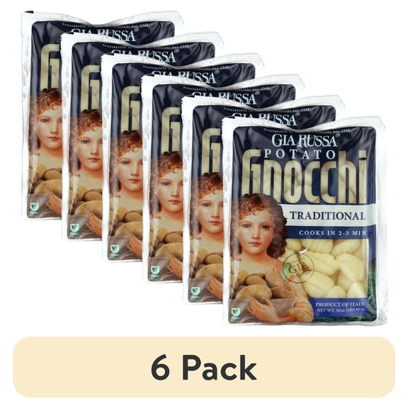 (6 pack) Gia Russa Gnocchi with Potato, 16 oz, Contains Wheat