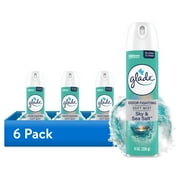 (6 pack) Glade Air Freshener Spray Infused with Essential Oils, Sky & Sea Salt, 8 oz