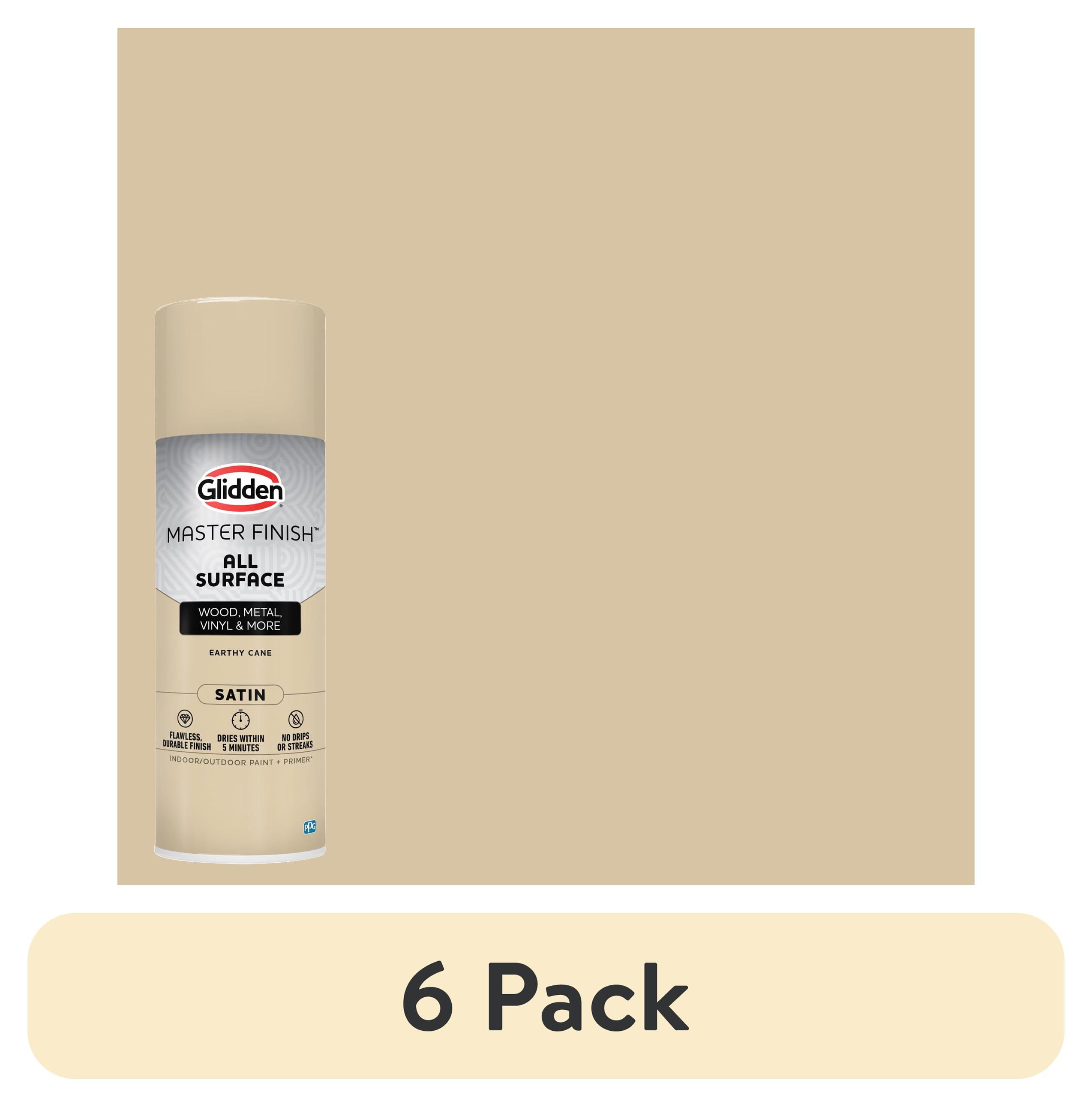 (6 pack) Glidden Master Finish 12 oz. Satin Earthy Cane Interior ...