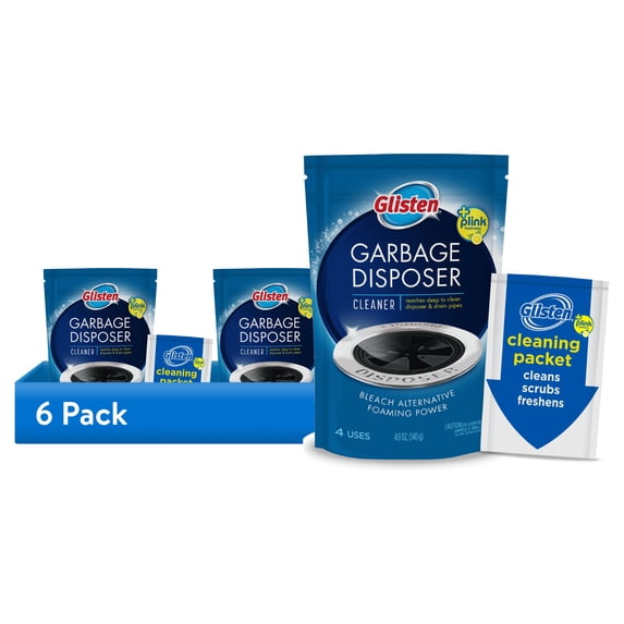 (6 pack) Glisten Garbage Disposer Cleaner 4.9 oz