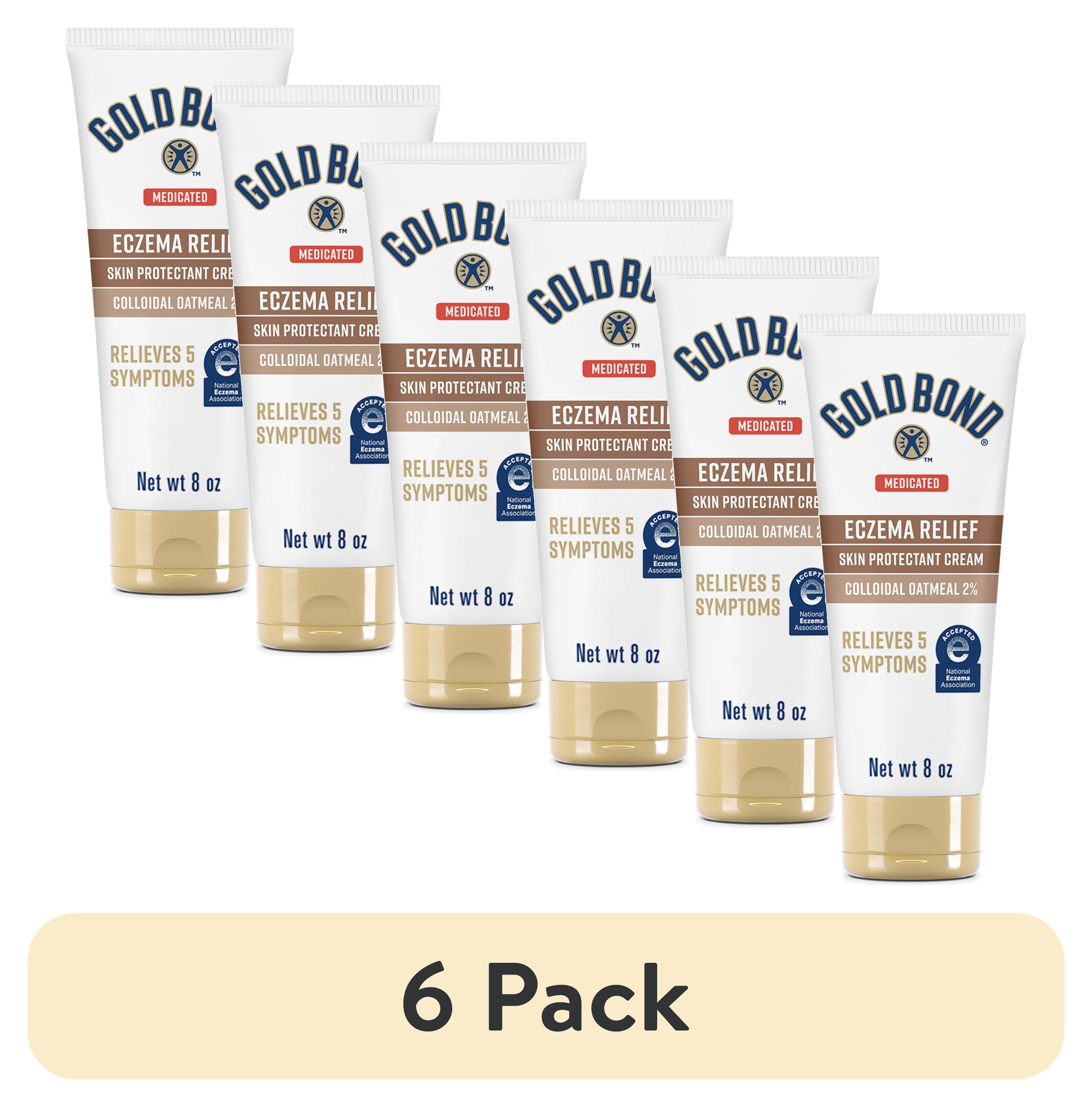 (6 pack) Gold Bond Medicated Eczema Relief Skin Protectant Cream, 8 oz., Gold Bond Lotion With 2% Colloidal Oatmeal