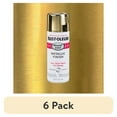 thumbnail image 1 of (6 pack) Gold, Rust-Oleum Stops Rust Bright Coat Metallic Spray Paint-7710830, 11 oz, 1 of 7