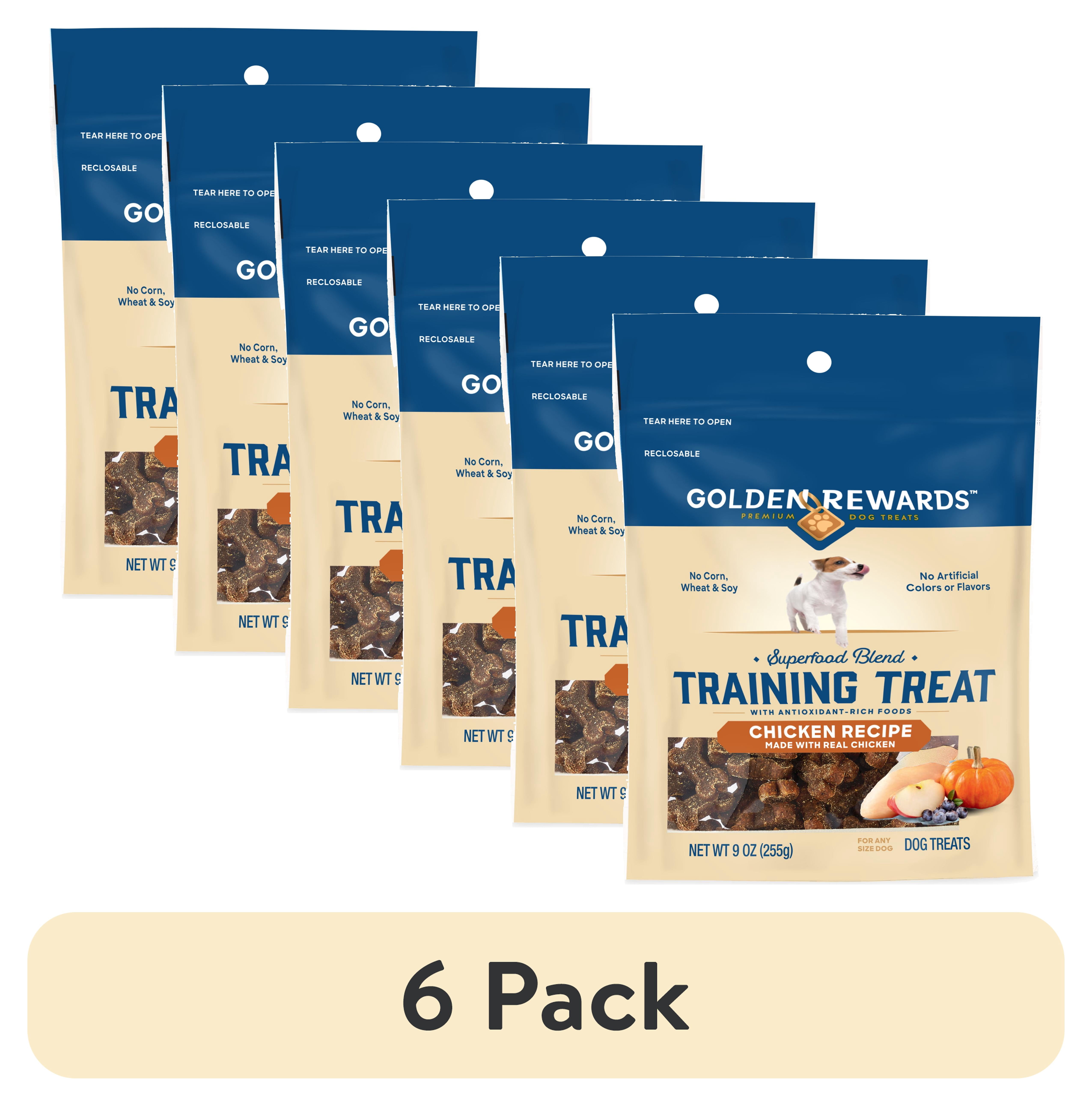 (6 pack) Golden Rewards Chicken Recipe Training Treat Dog Treats, 9 oz