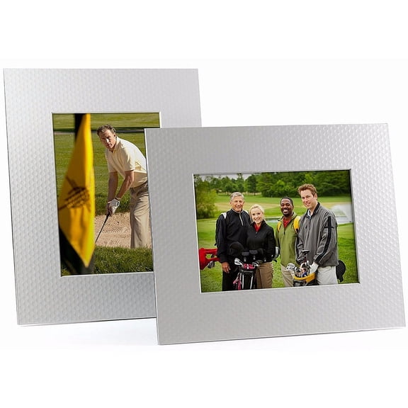 (6 pack) Golf Dimple Mat Board 5x7 8x10 Frame with Bevel Cut Window and Easel Back sold in 6s - 5x7