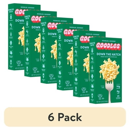 (6 pack) Goodles Mac & Cheese Down the Hatch Noodles, Cheddar Chile Popper, Fusilli, Shelf-Stable, 5.25 oz