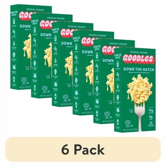 (6 pack) Goodles Mac & Cheese Down the Hatch Noodles, Cheddar Chile Popper, Fusilli, Shelf-Stable, 5.25 oz